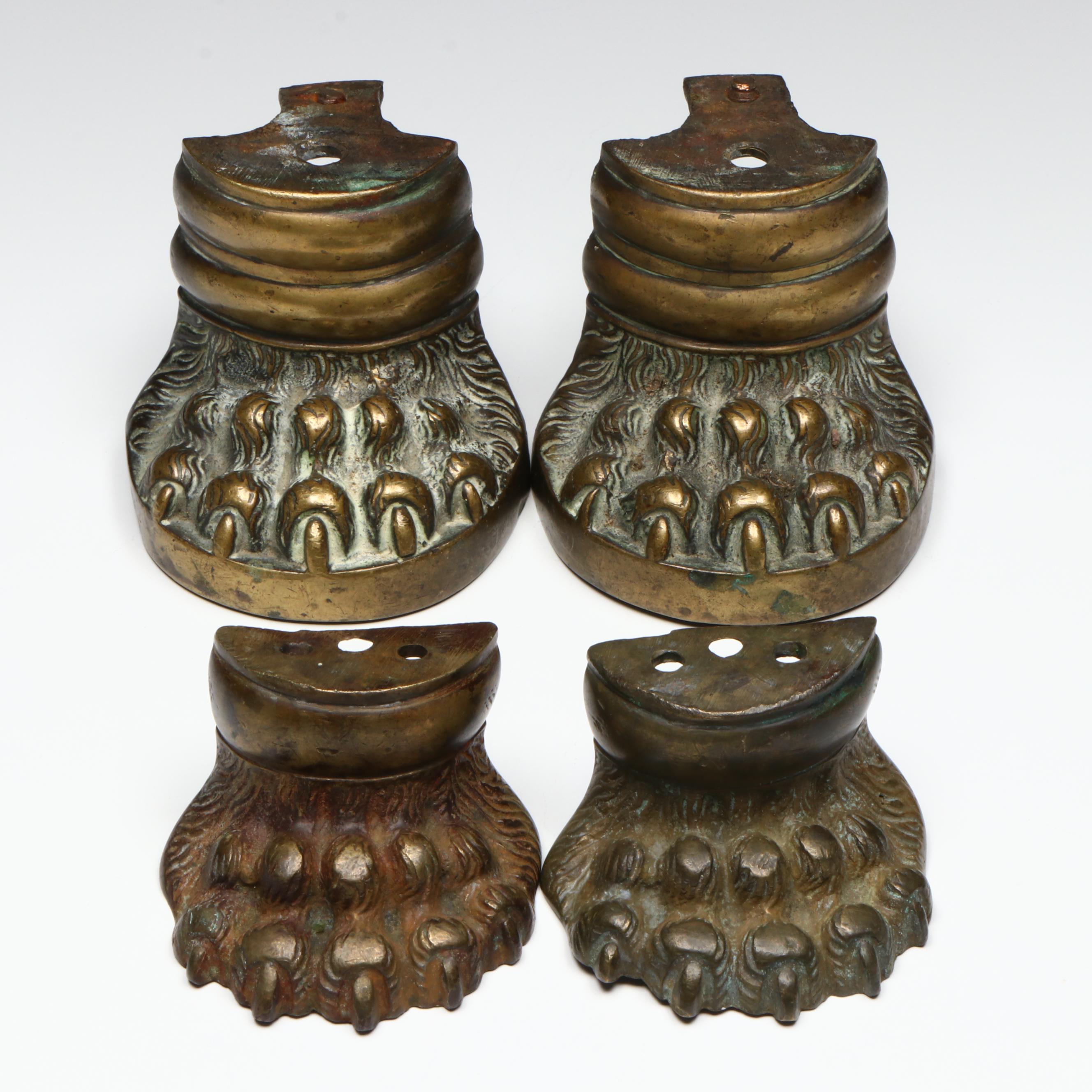 Antique Brass Lion's Paw Feet