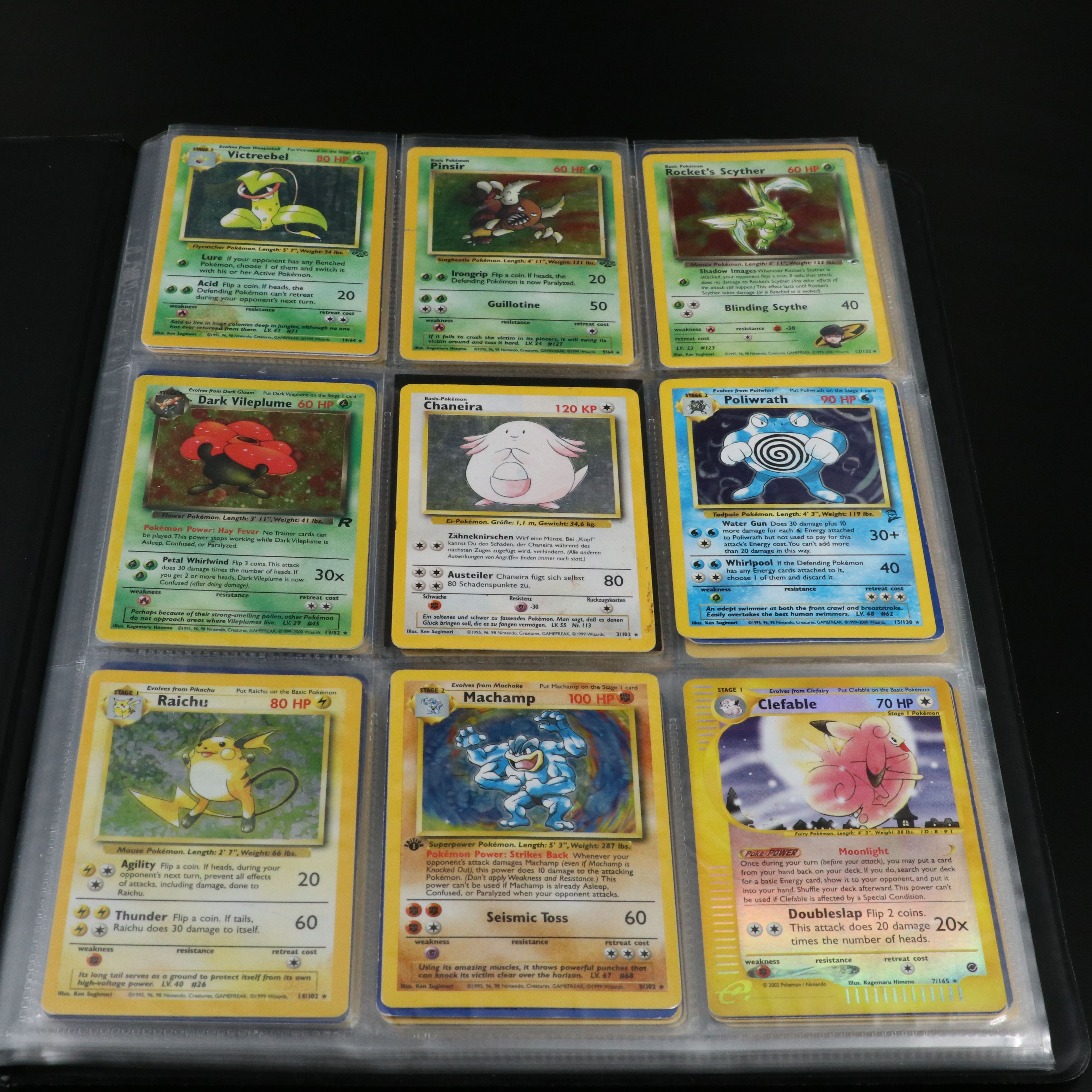Over 660 Pokemon Trading Cards in Two Binders