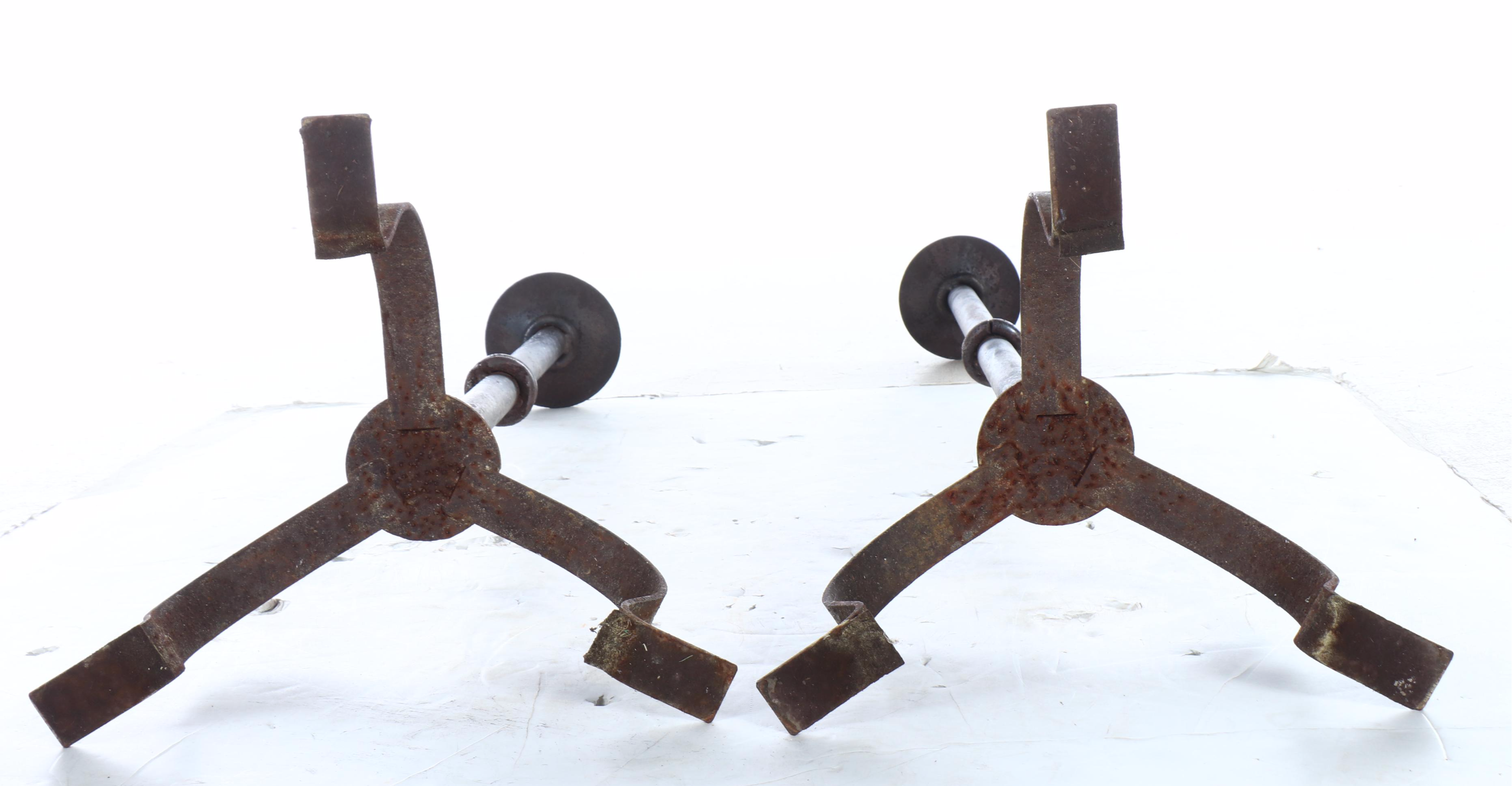 Medieval Style Cast Iron Floor Candle Holders