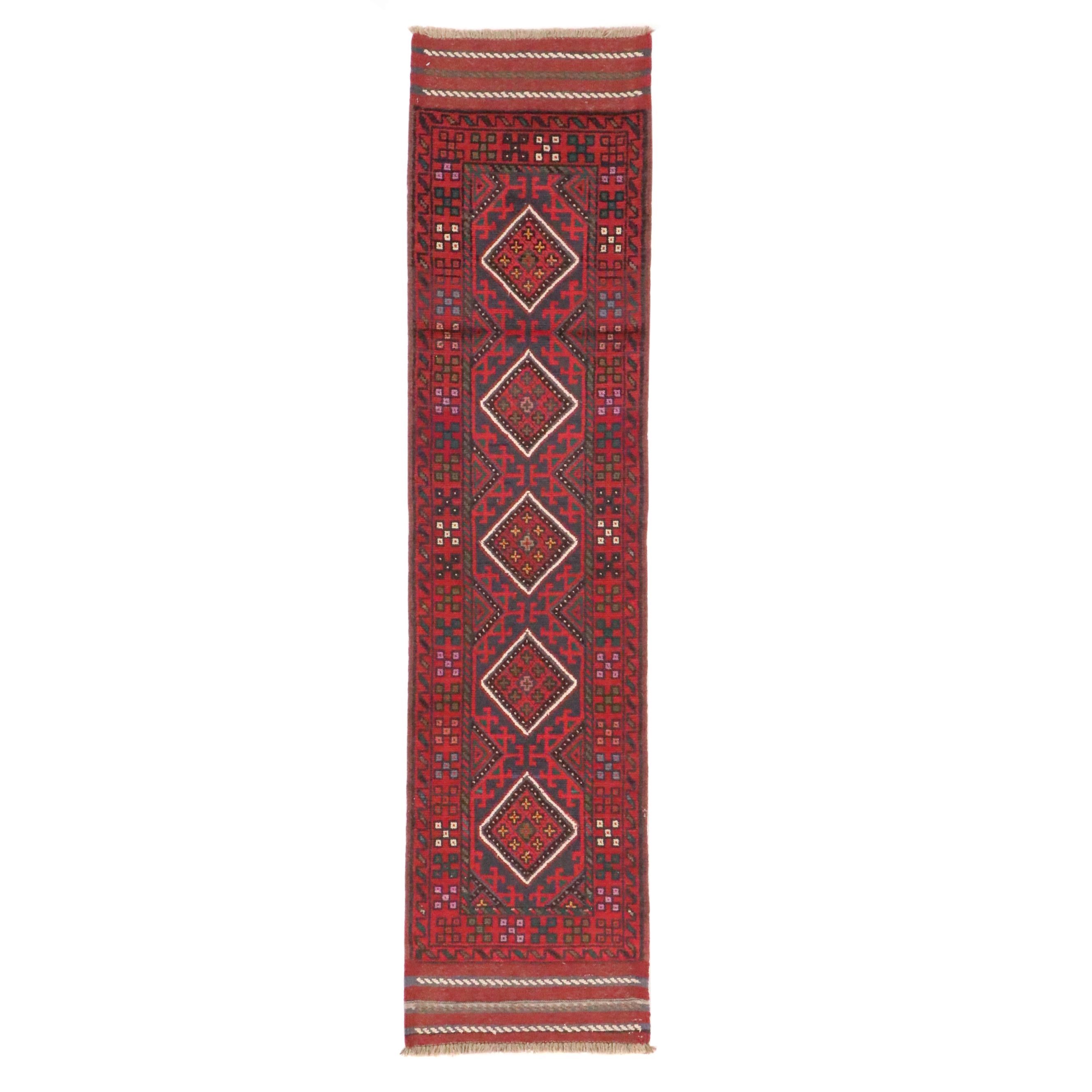 2' x 8'4 Handwoven Afghan Mashwani Carpet Runner