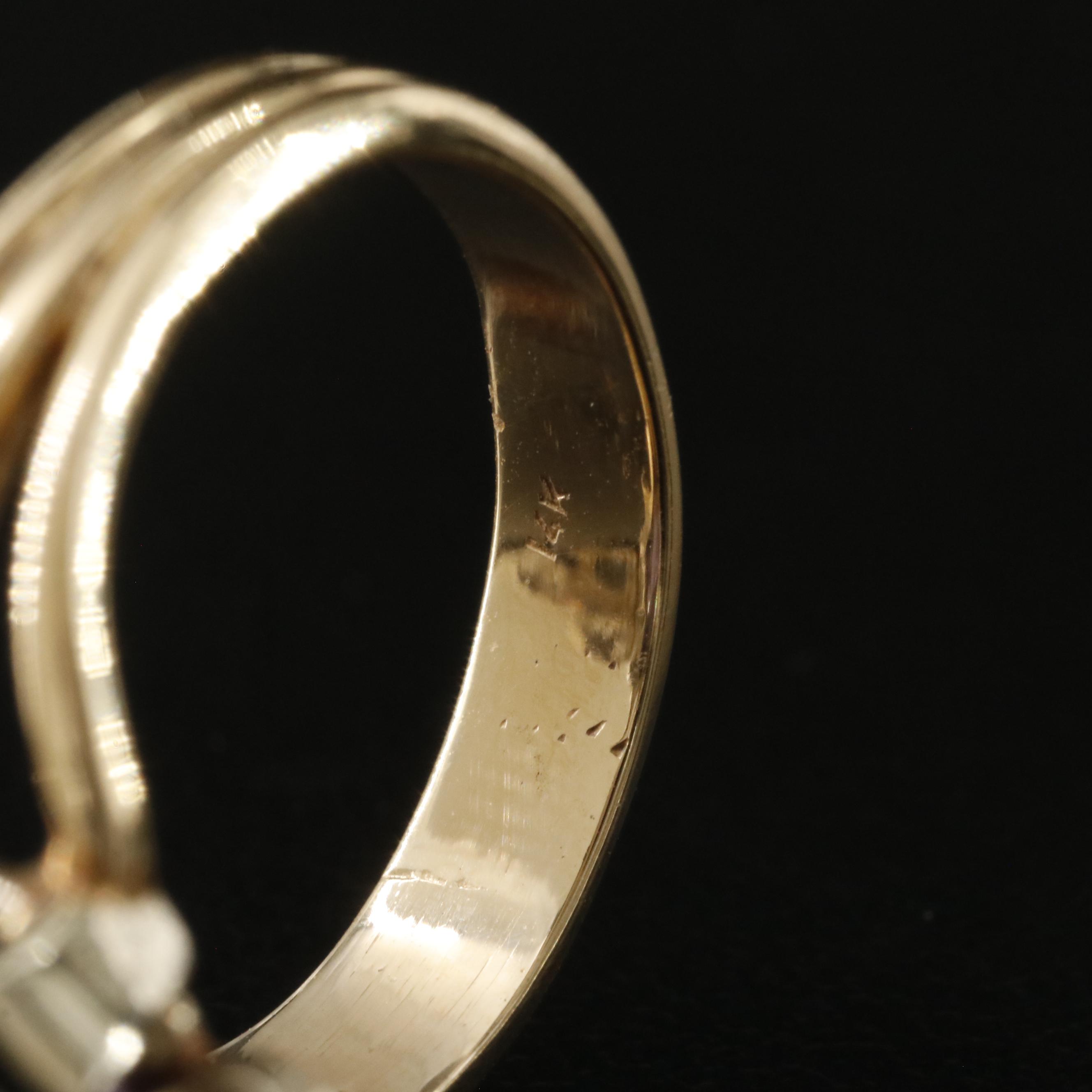 14K Amethyst and Diamond Ring