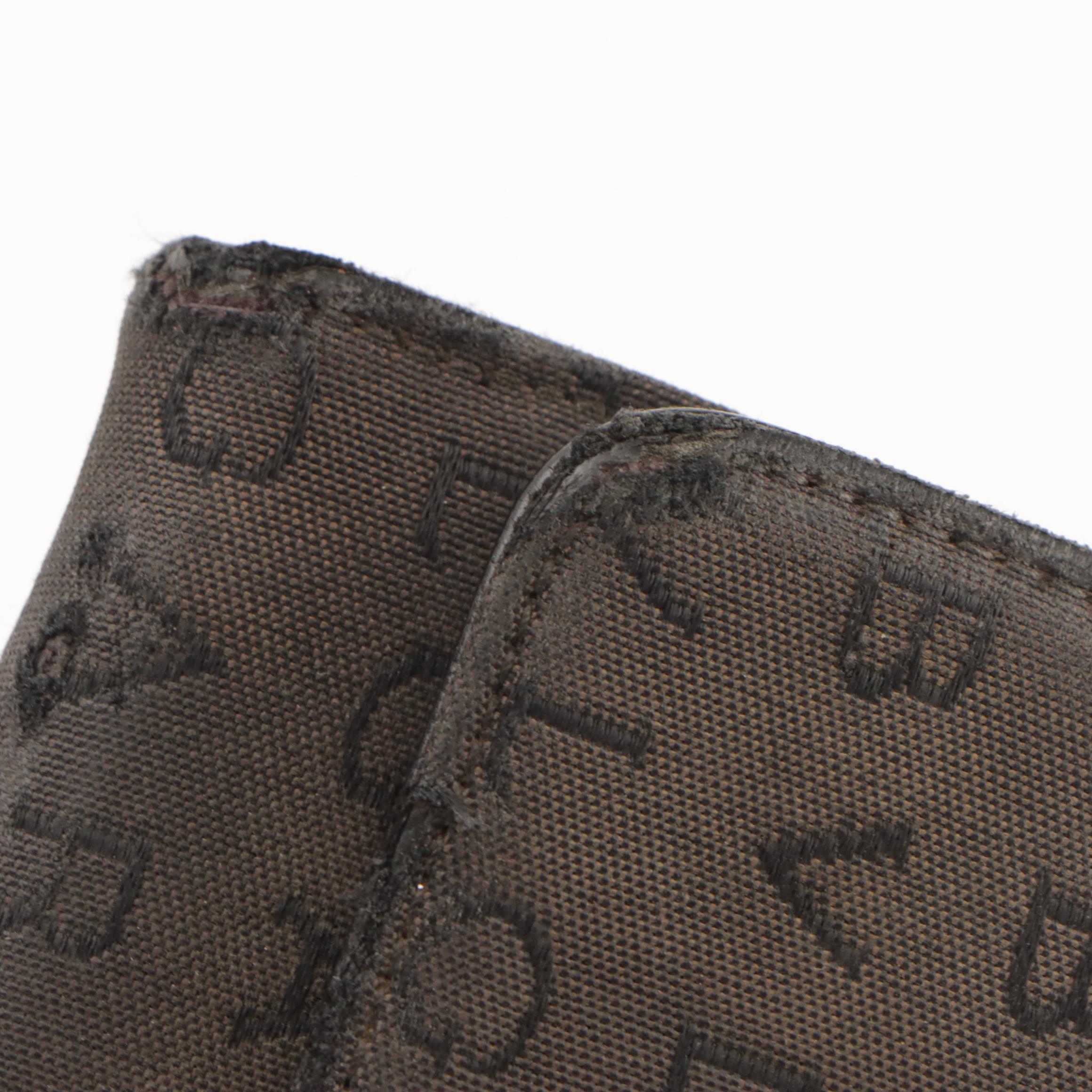 BVLGARI Logo Nylon Jacquard Tote Bag and Long Flap Wallet with Leather Trim