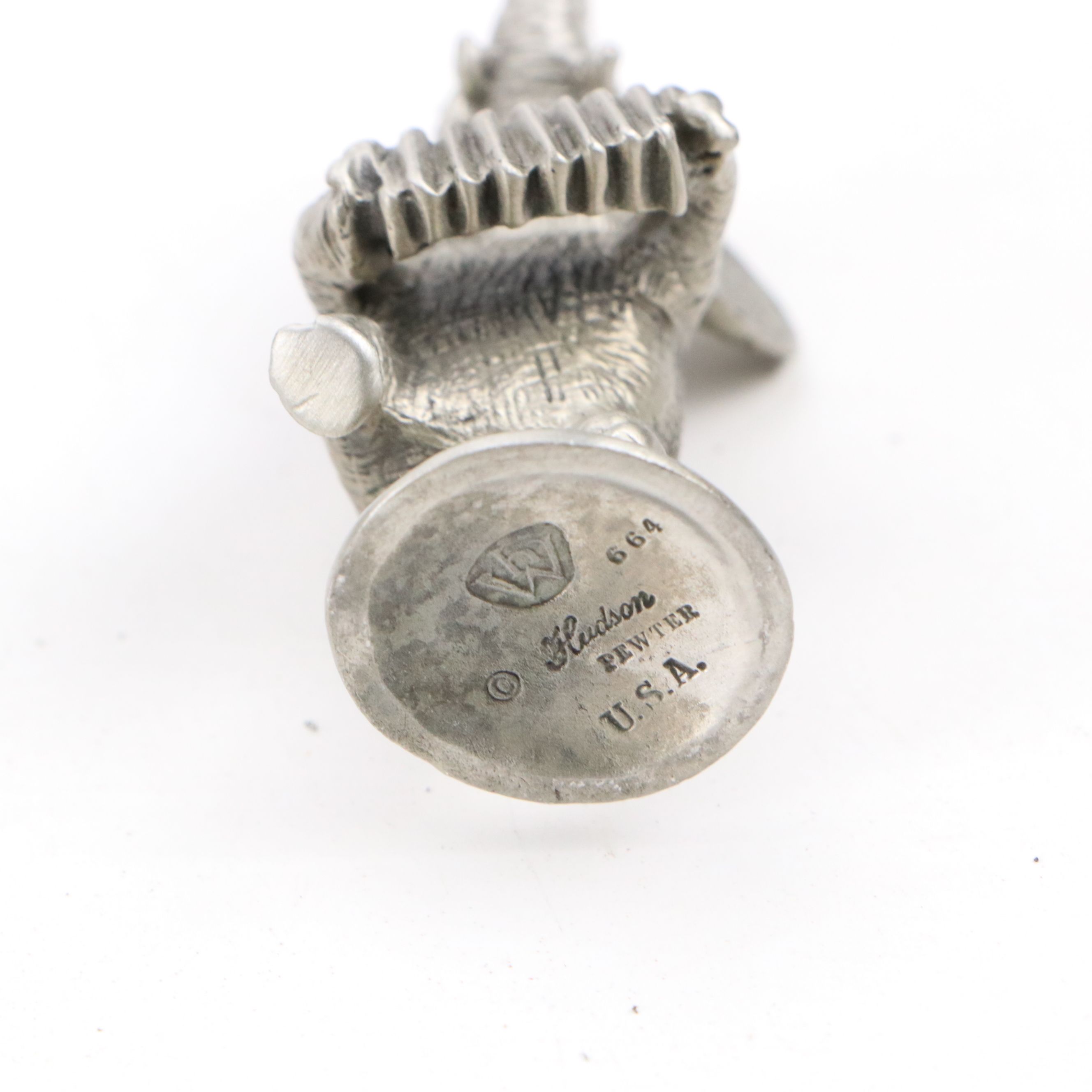 Hudson Pewter Animal Orchestra with Wood Risers