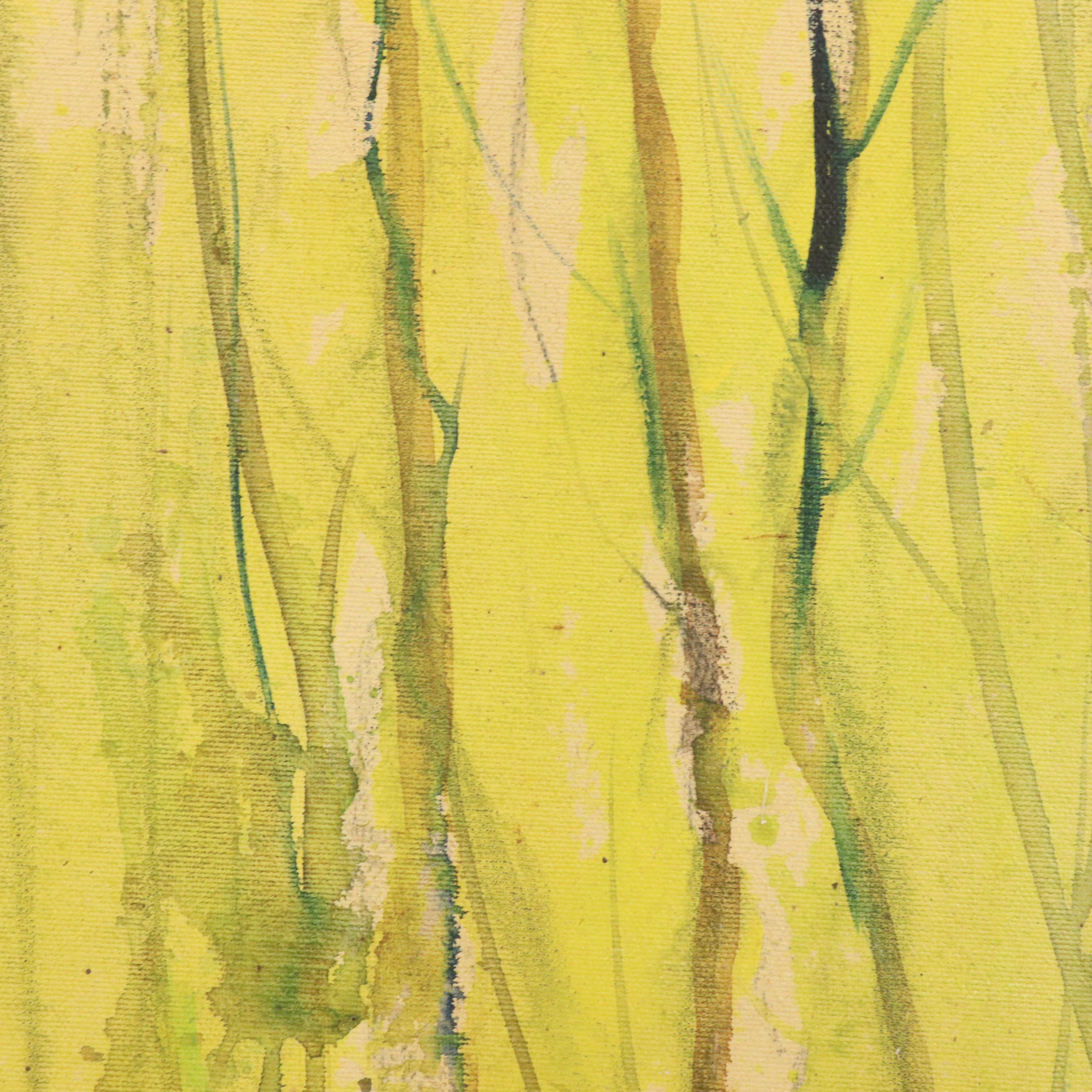 John Bordin Landscape Oil on Canvas of Vernal Pool, Mid-20th C.