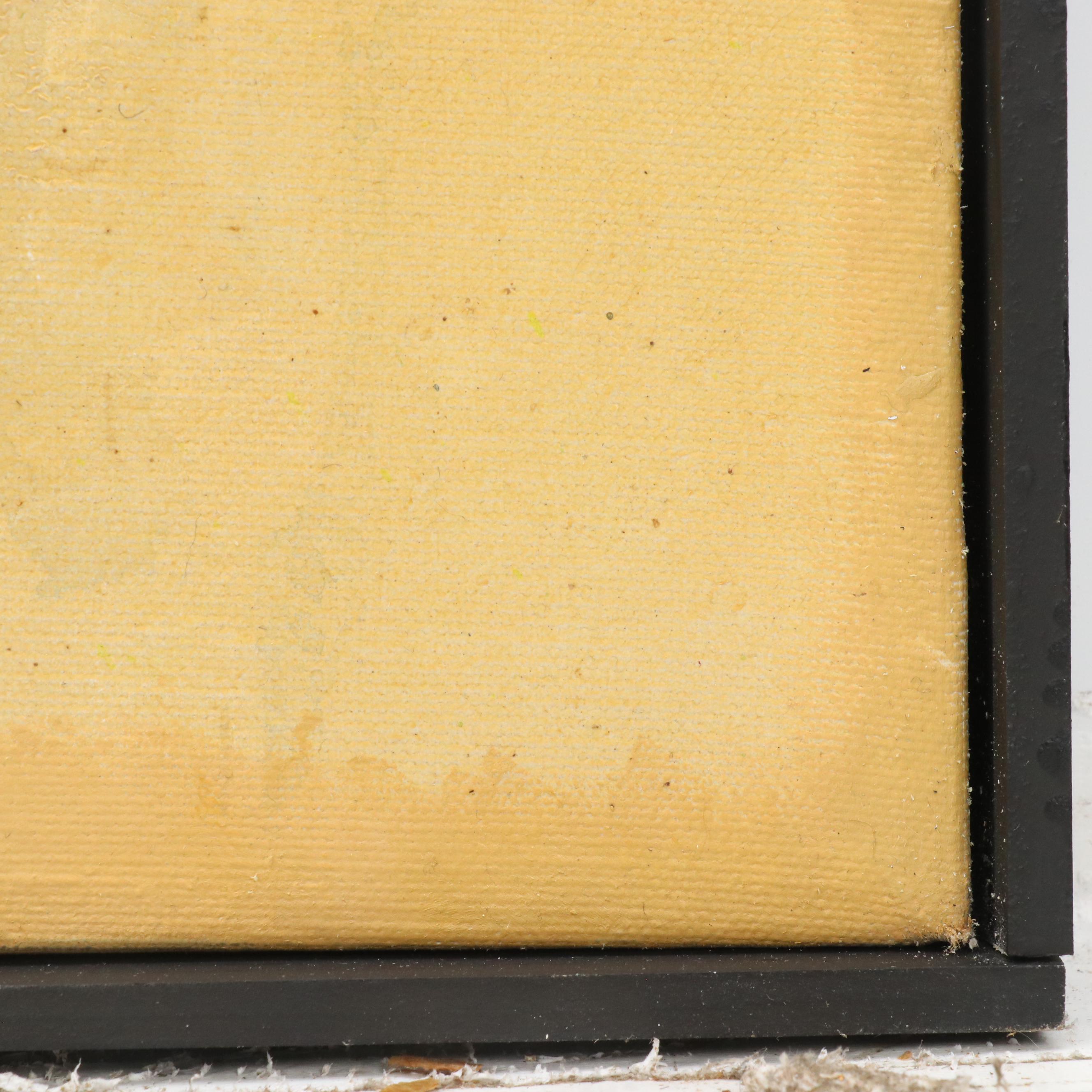 John Bordin Landscape Oil on Canvas of Vernal Pool, Mid-20th C.