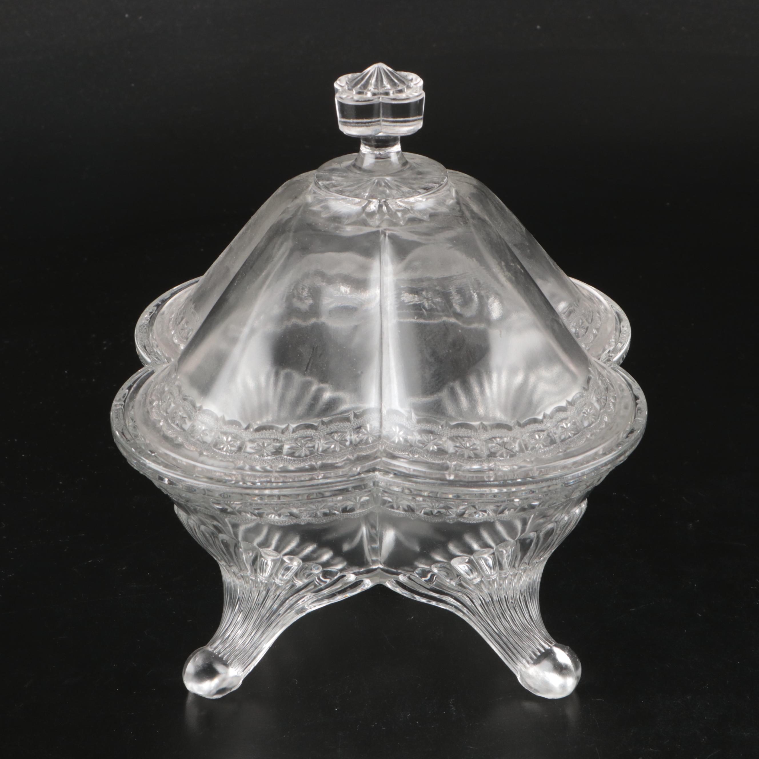 Adams & Co. Good Luck Platter with EAPG and Other Tableware