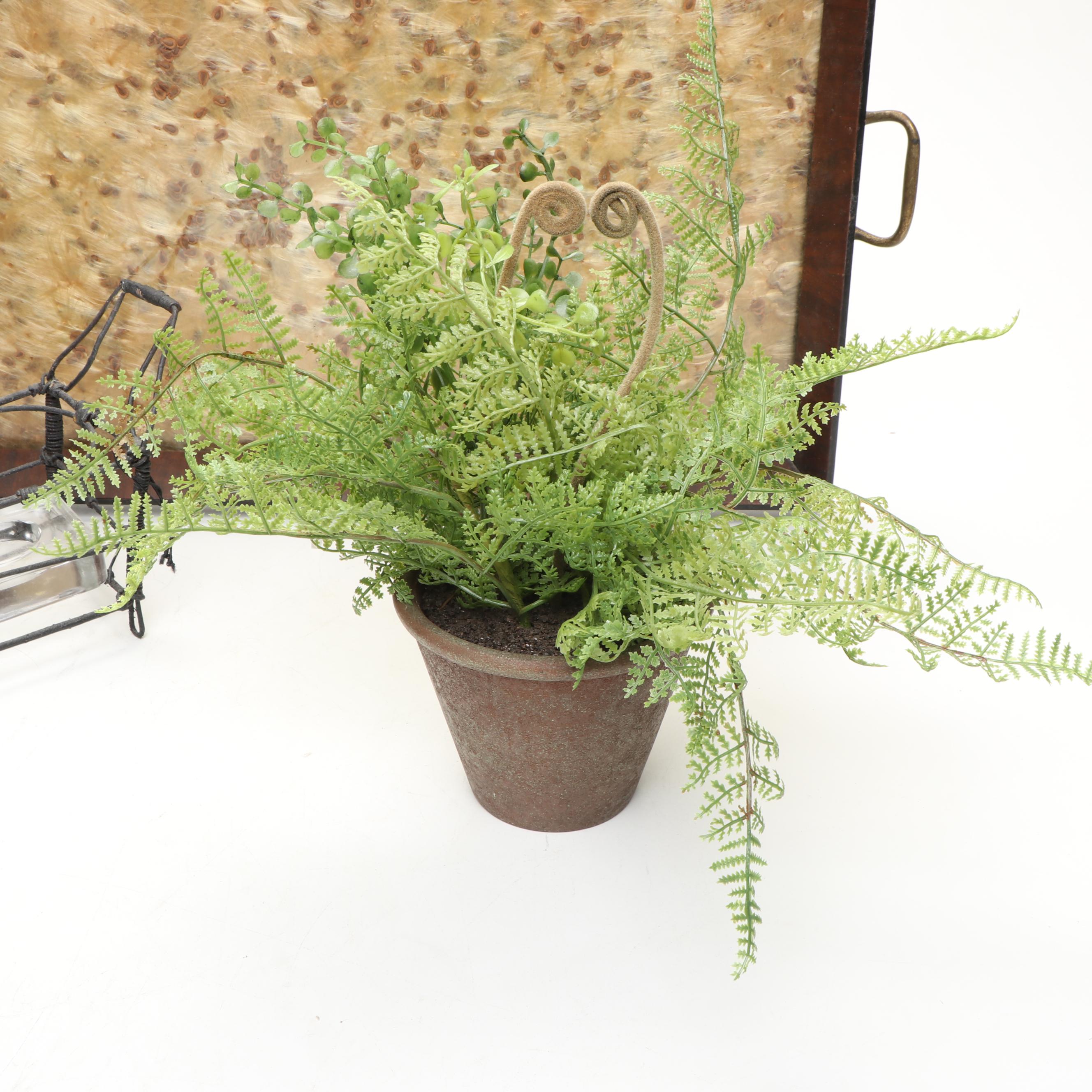 Wire Tree Shaped Votive Holder with Other Candle Holders and Decor