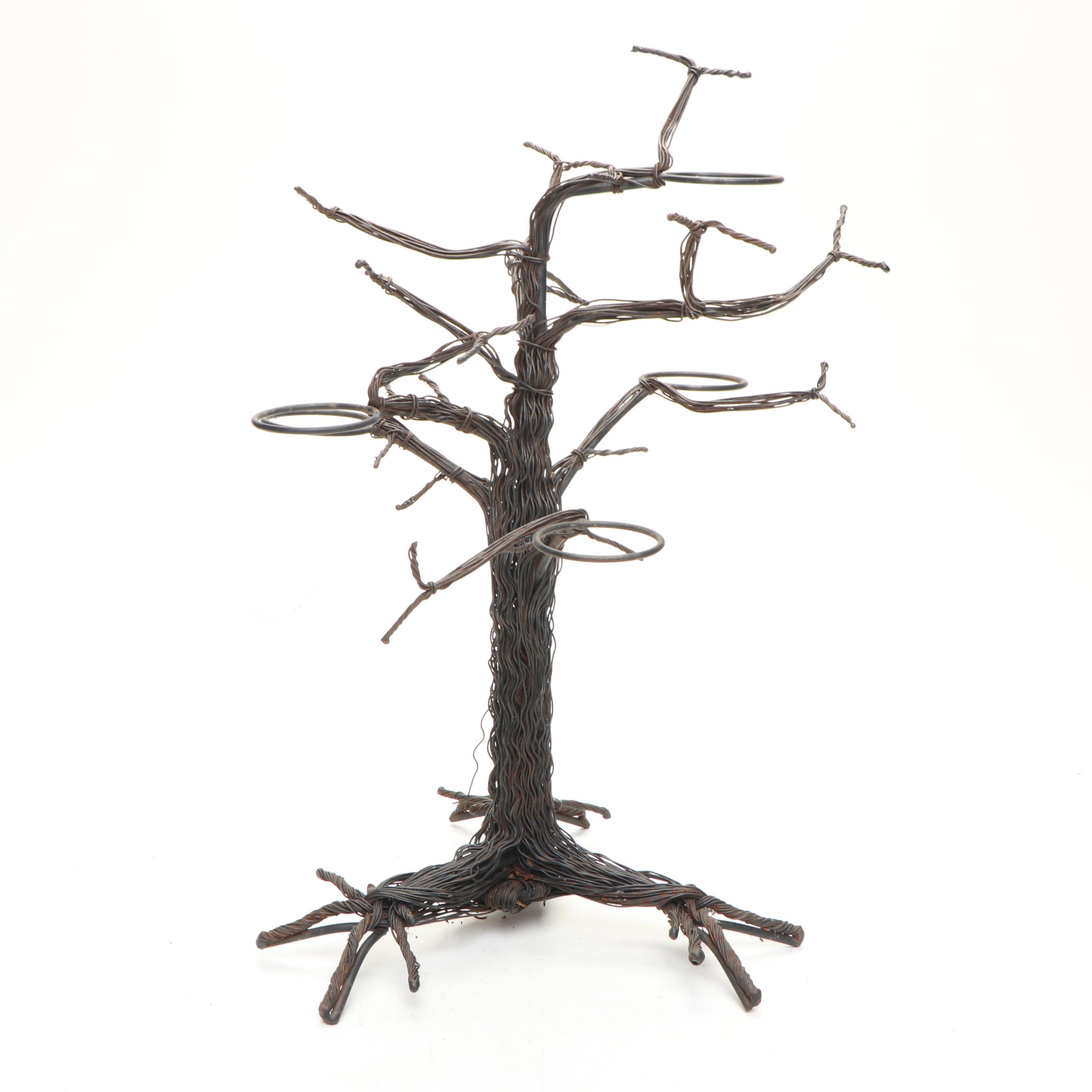 Wire Tree Shaped Votive Holder with Other Candle Holders and Decor