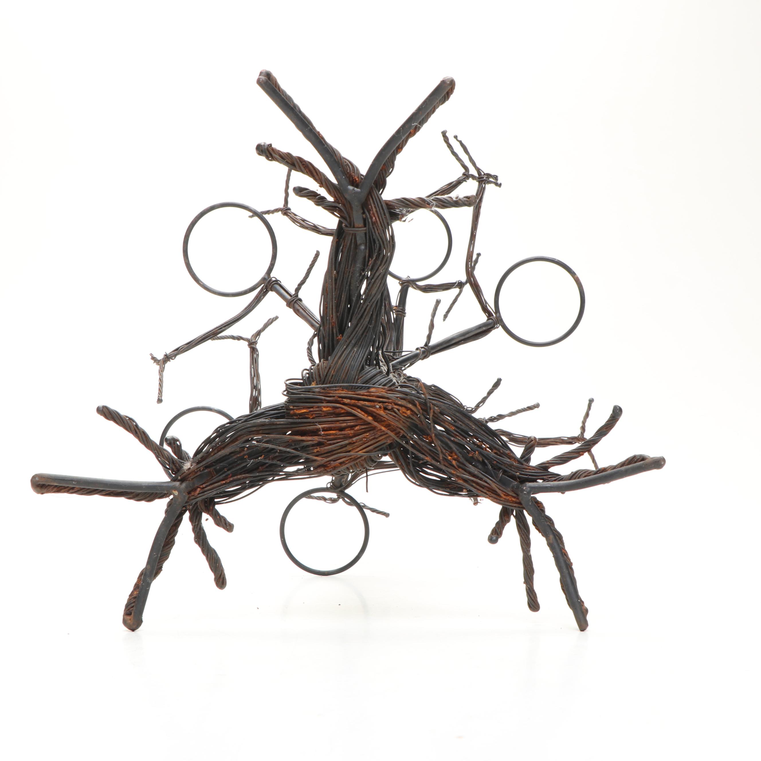 Wire Tree Shaped Votive Holder with Other Candle Holders and Decor