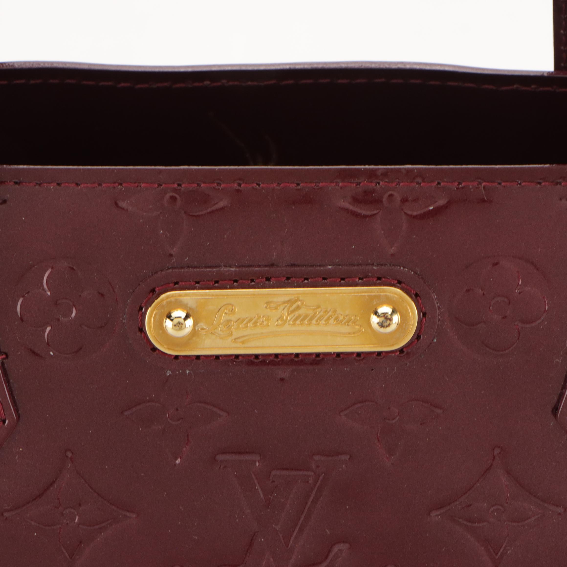 Louis Vuitton Wilshire Tote Bag in Griotte Monogram Vernis Leather