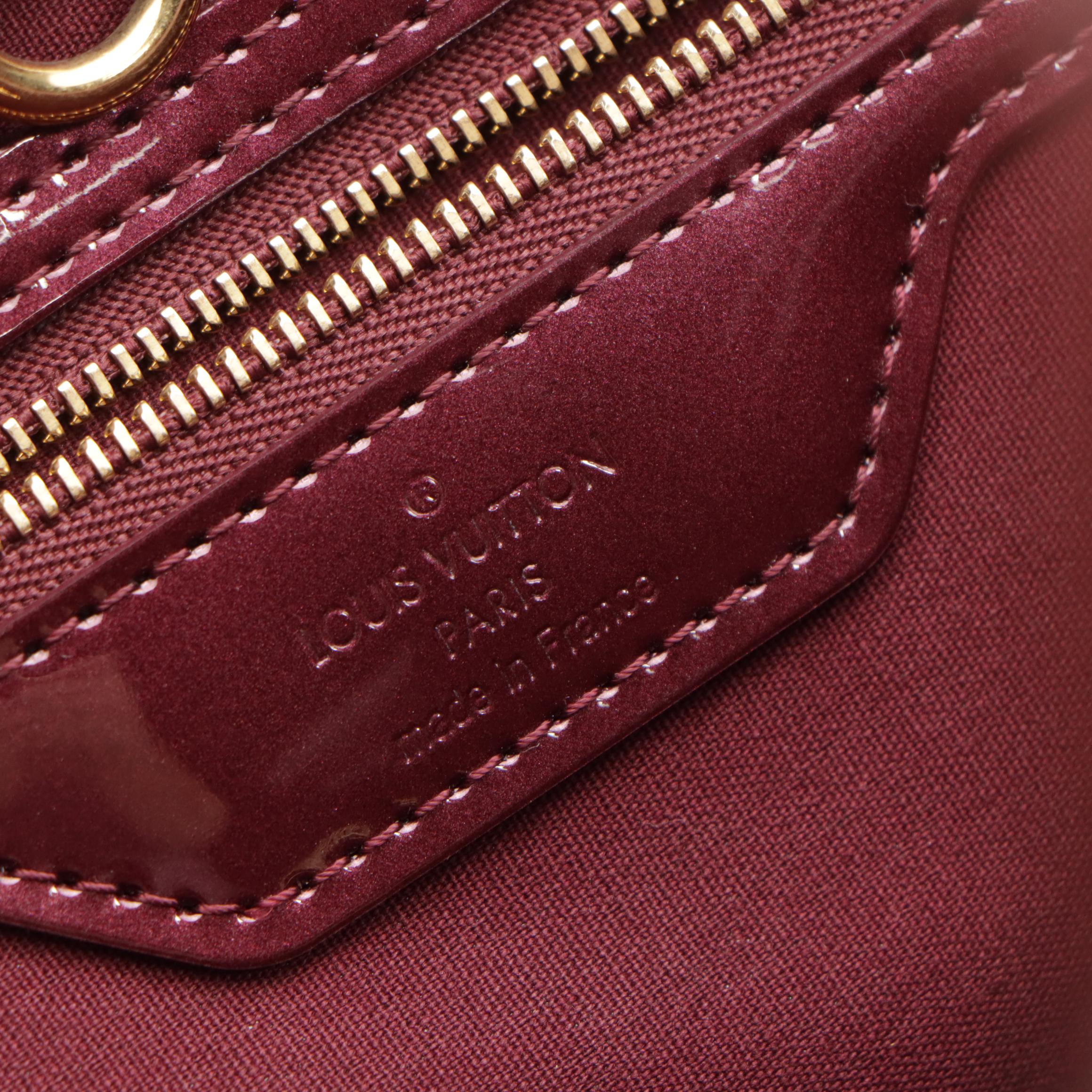 Louis Vuitton Wilshire Tote Bag in Griotte Monogram Vernis Leather