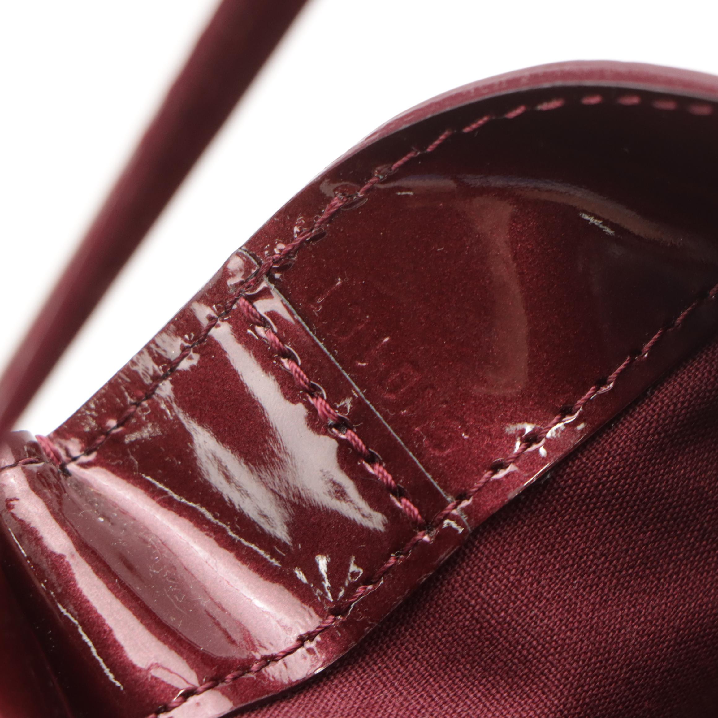 Louis Vuitton Wilshire Tote Bag in Griotte Monogram Vernis Leather