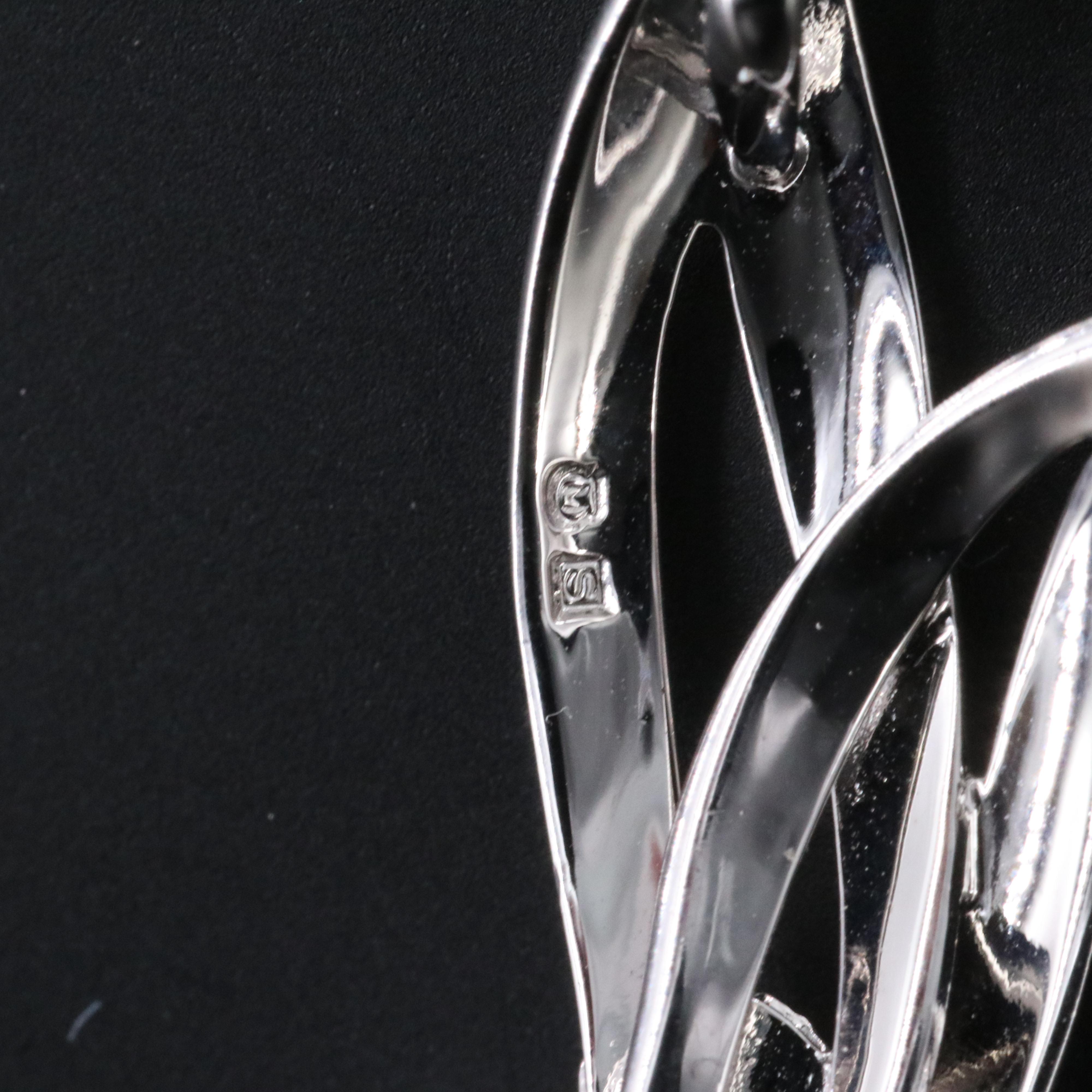 Mikimoto Sterling Pearl Foliate Pendant Necklace