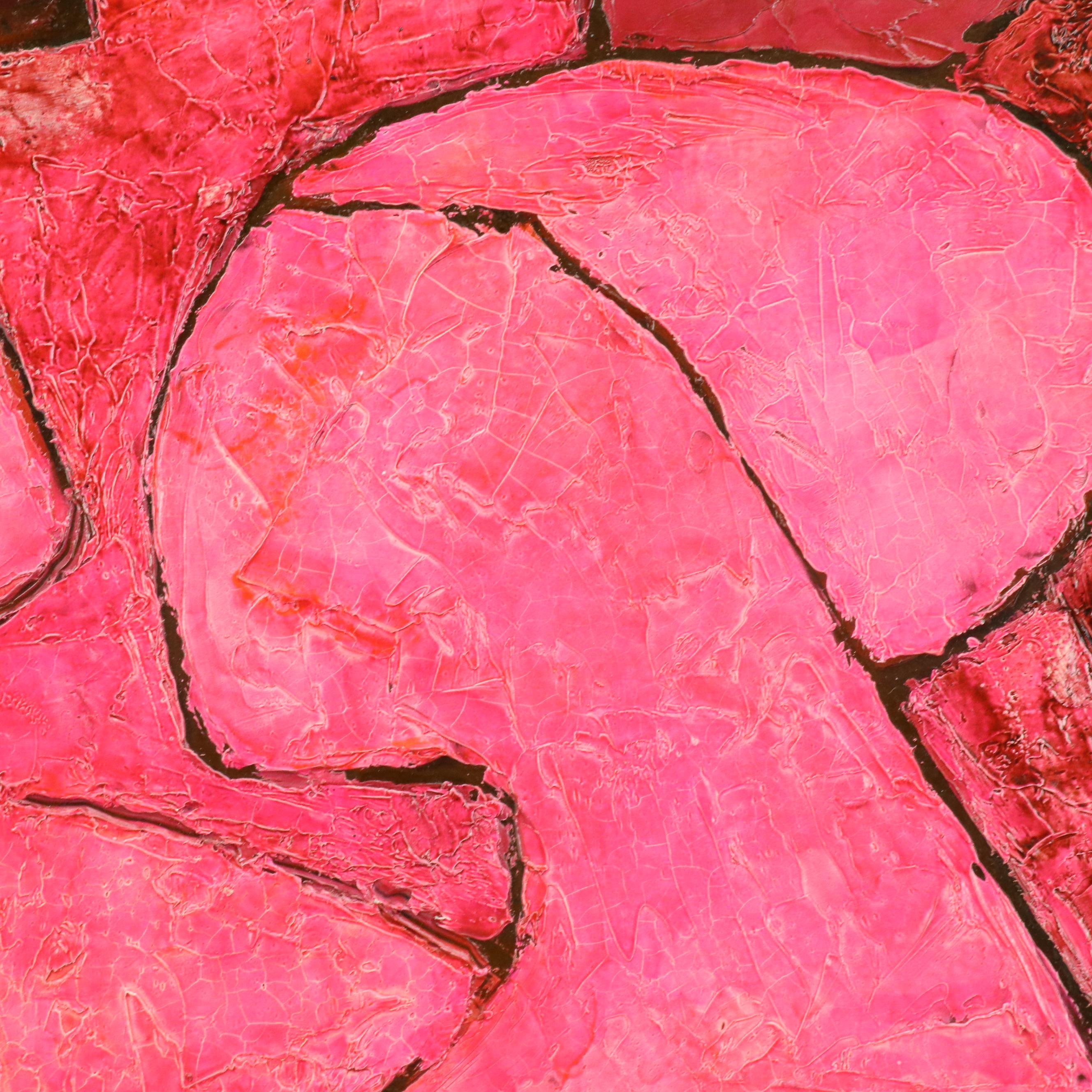 Sidney Horne Shepherd Modernist Oil Painting of Embracing Couple, Mid-20th C.