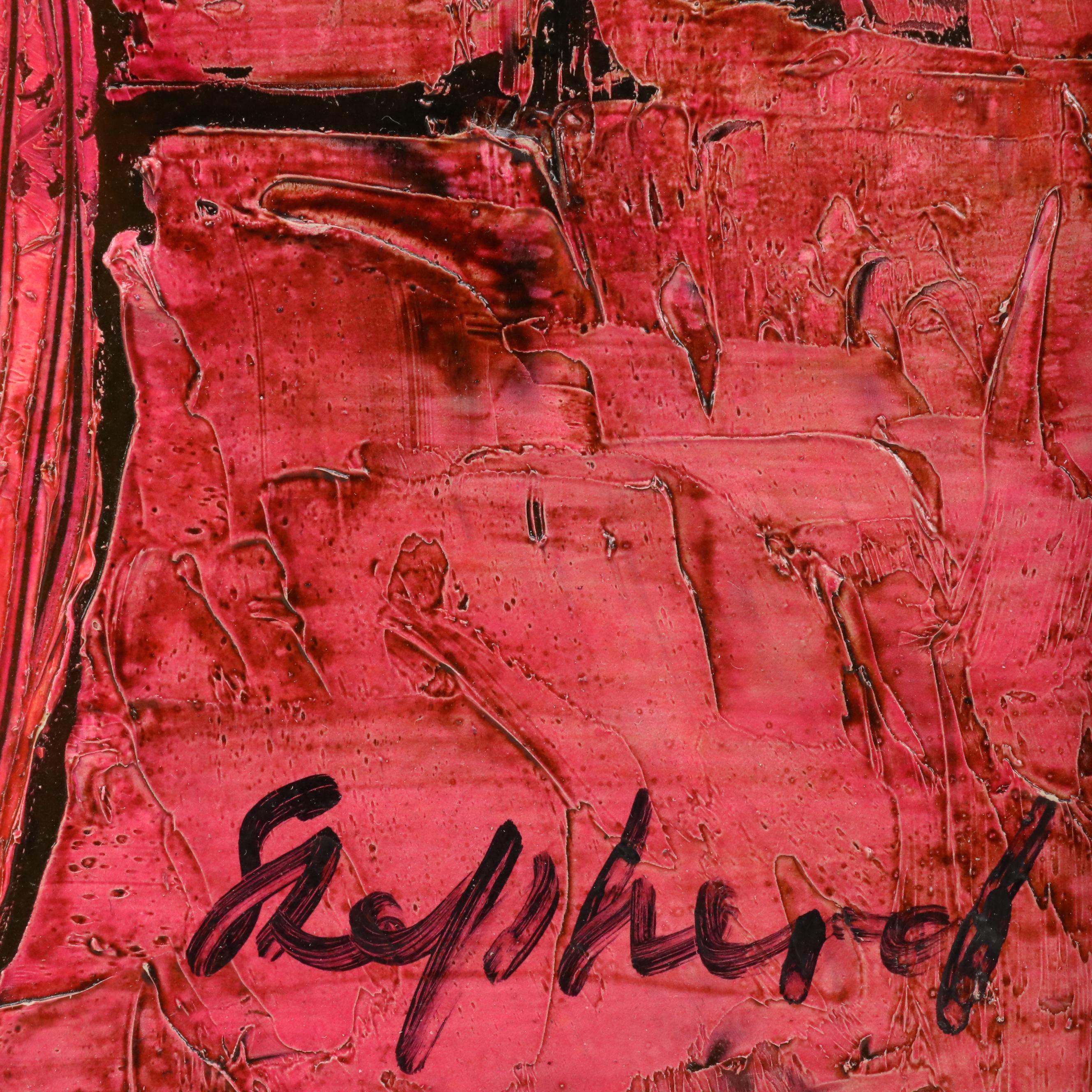 Sidney Horne Shepherd Modernist Oil Painting of Embracing Couple, Mid-20th C.