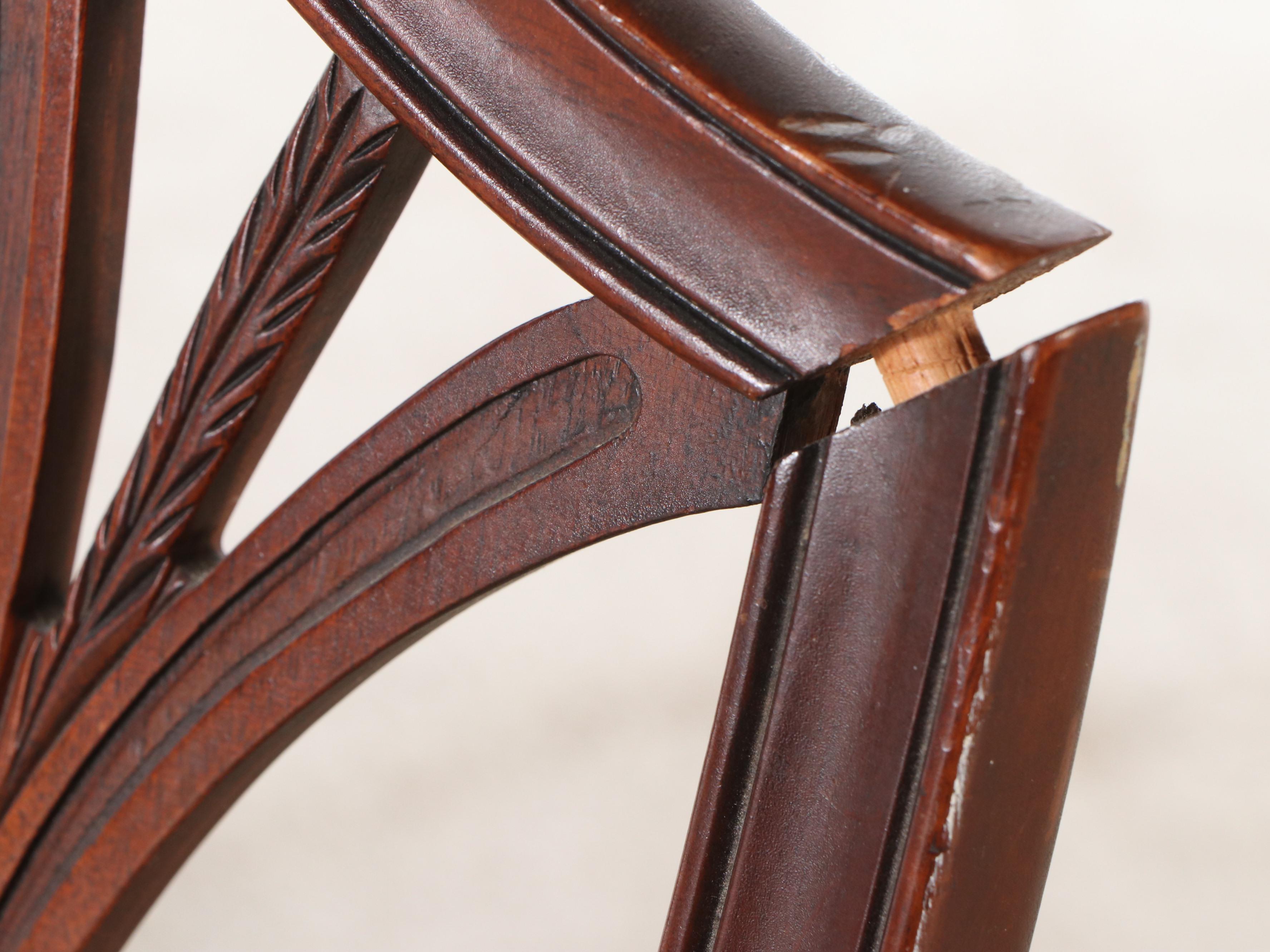 Pair of Sheraton Style Mahogany Side Chairs