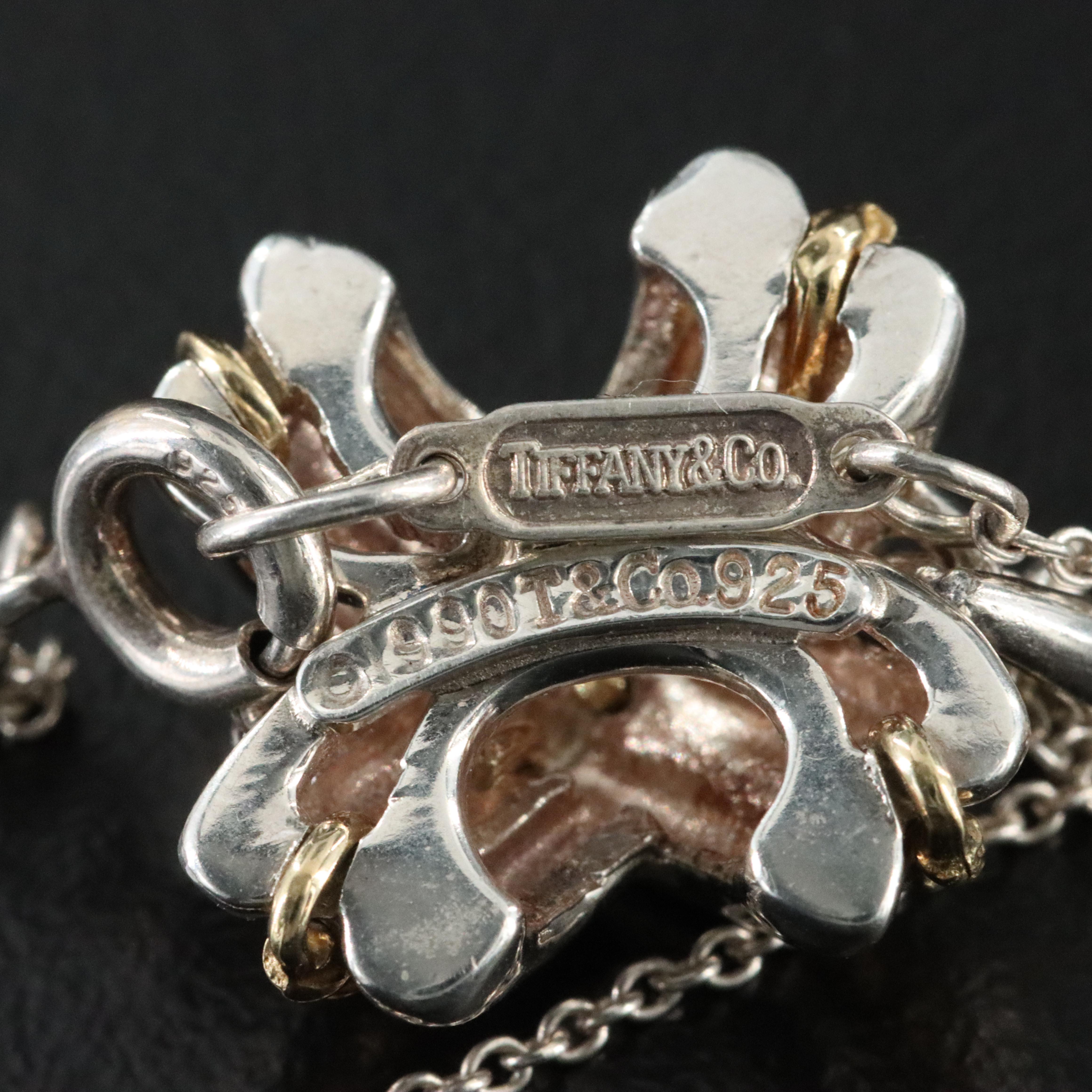 Tiffany & Co. Signature X Sterling and 18K Pendant Necklace