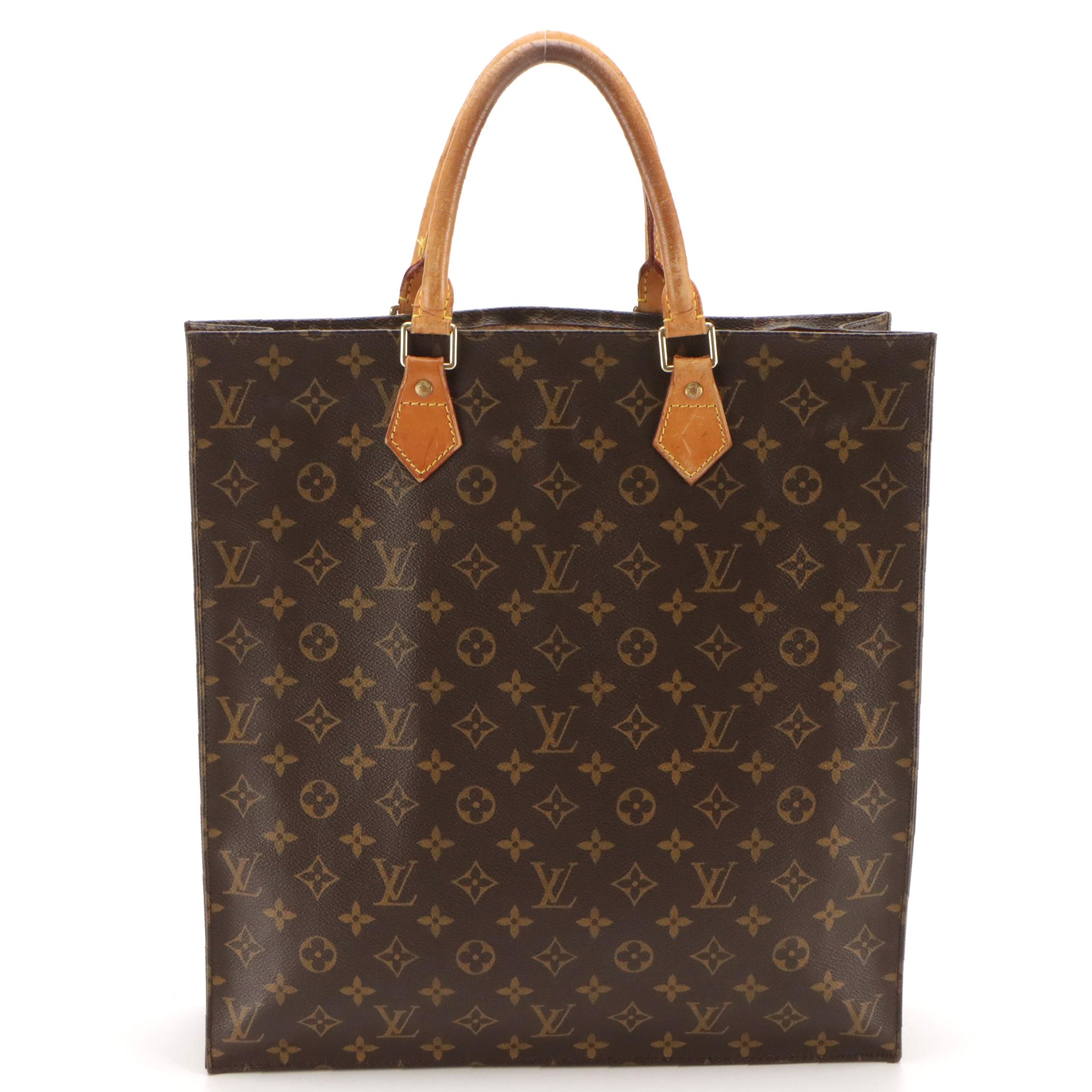 Louis Vuitton Sac Plat Tote in Monogram Canvas and Leather Trim