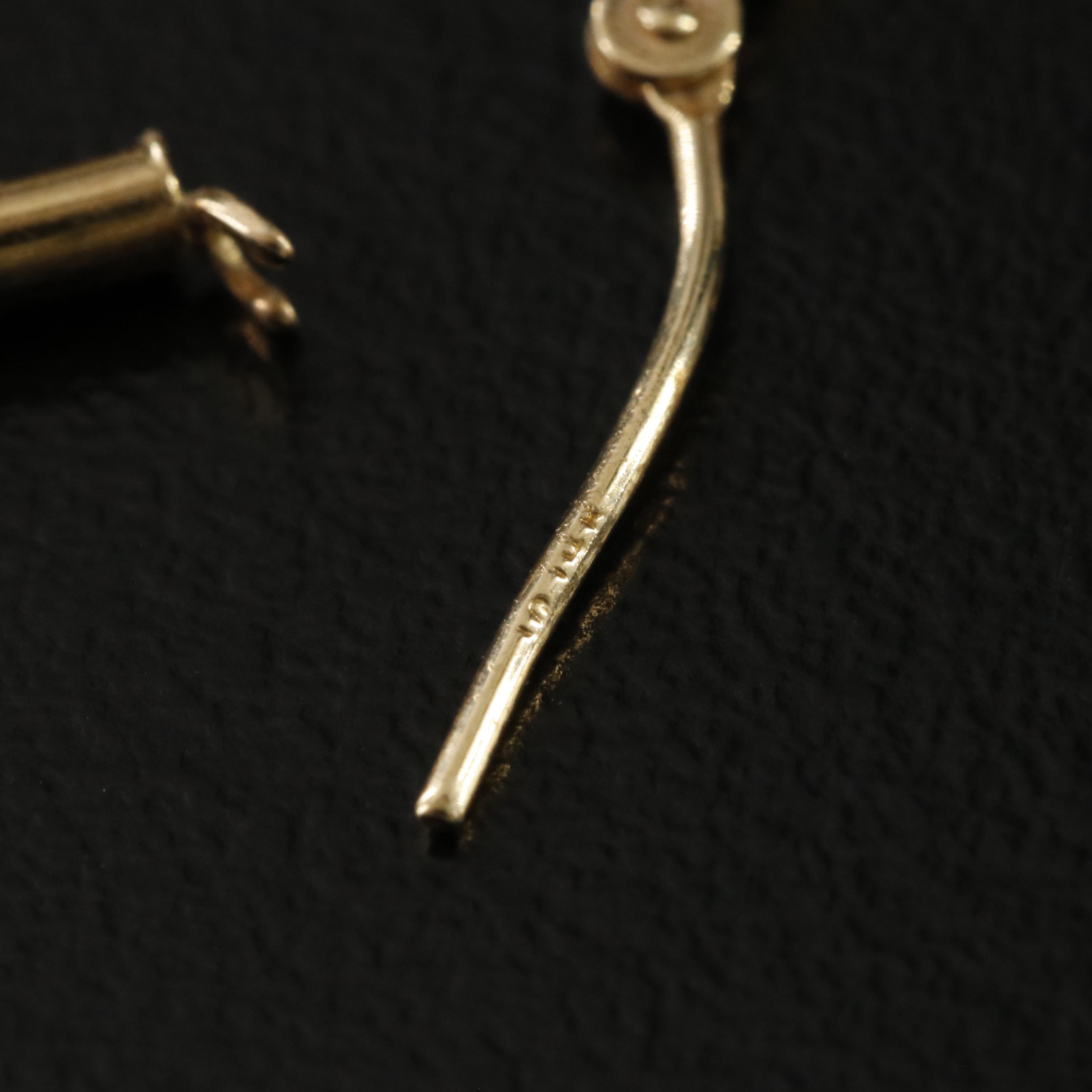 14K Hoops with Pearl Fringe