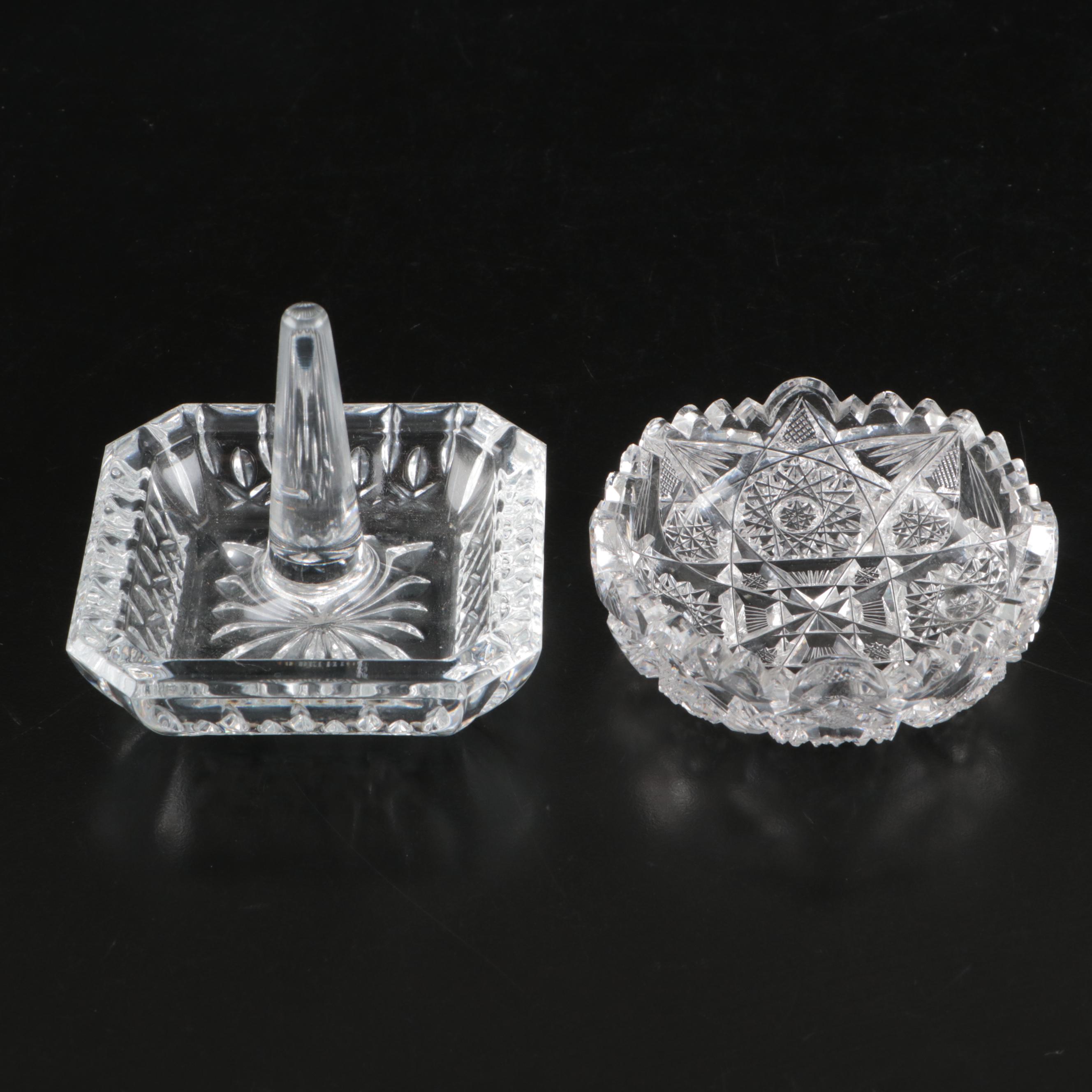 Waterford with Other Ring Holder, Bud Vase, Porcelain Figurines and Plate