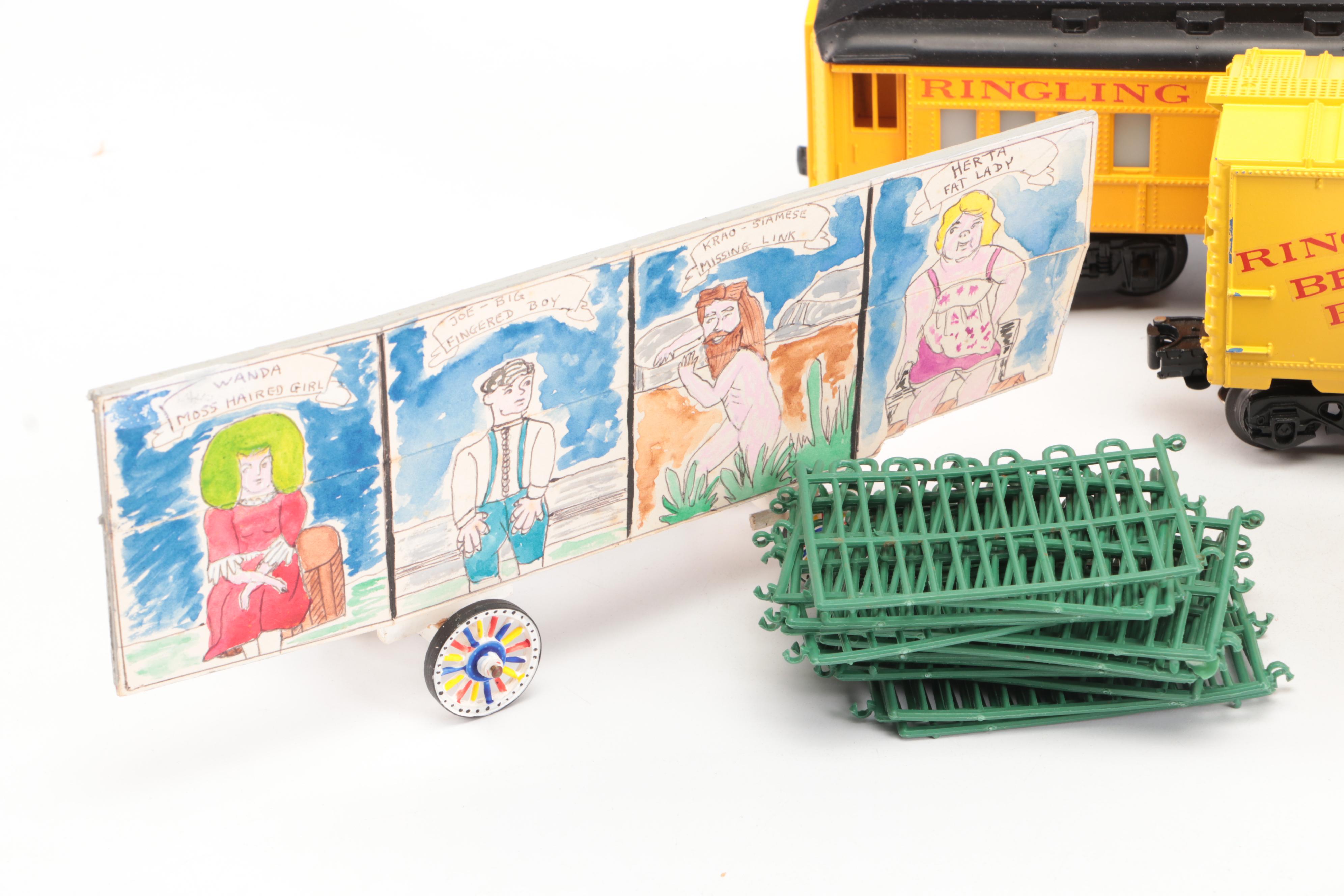 Ringling Bros. Themed Train Cars with Other Train Figures and Accessories