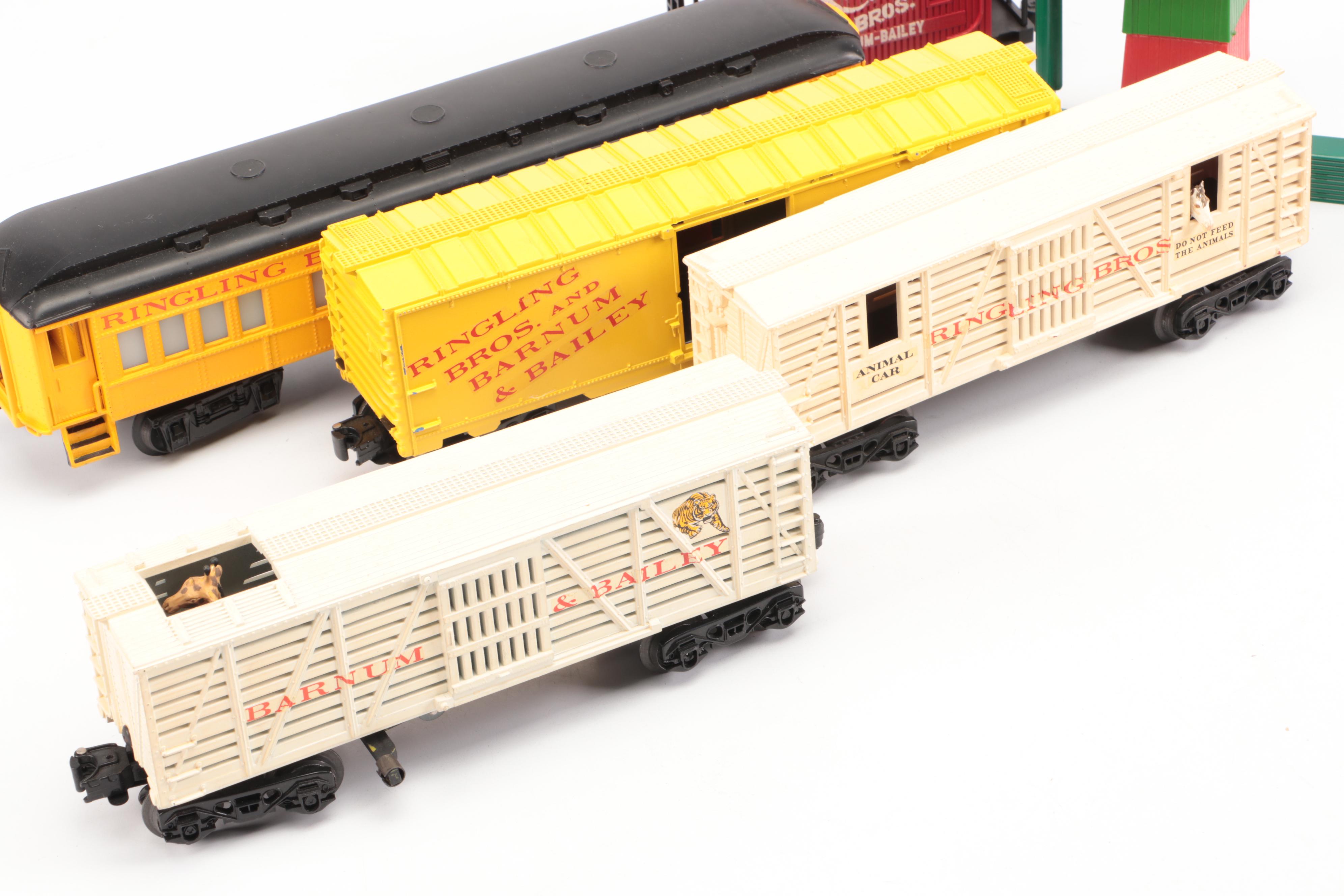 Ringling Bros. Themed Train Cars with Other Train Figures and Accessories
