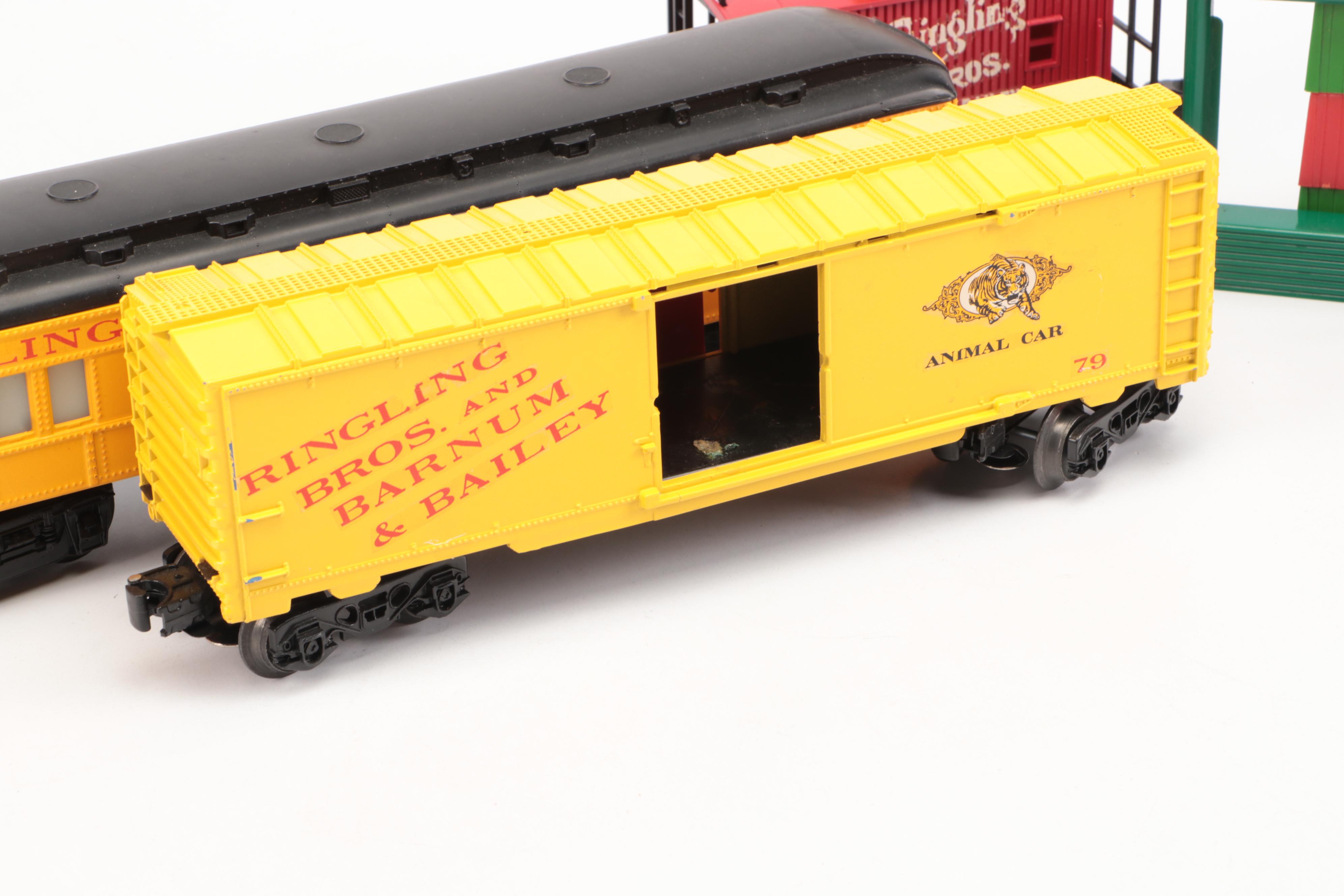 Ringling Bros. Themed Train Cars with Other Train Figures and Accessories