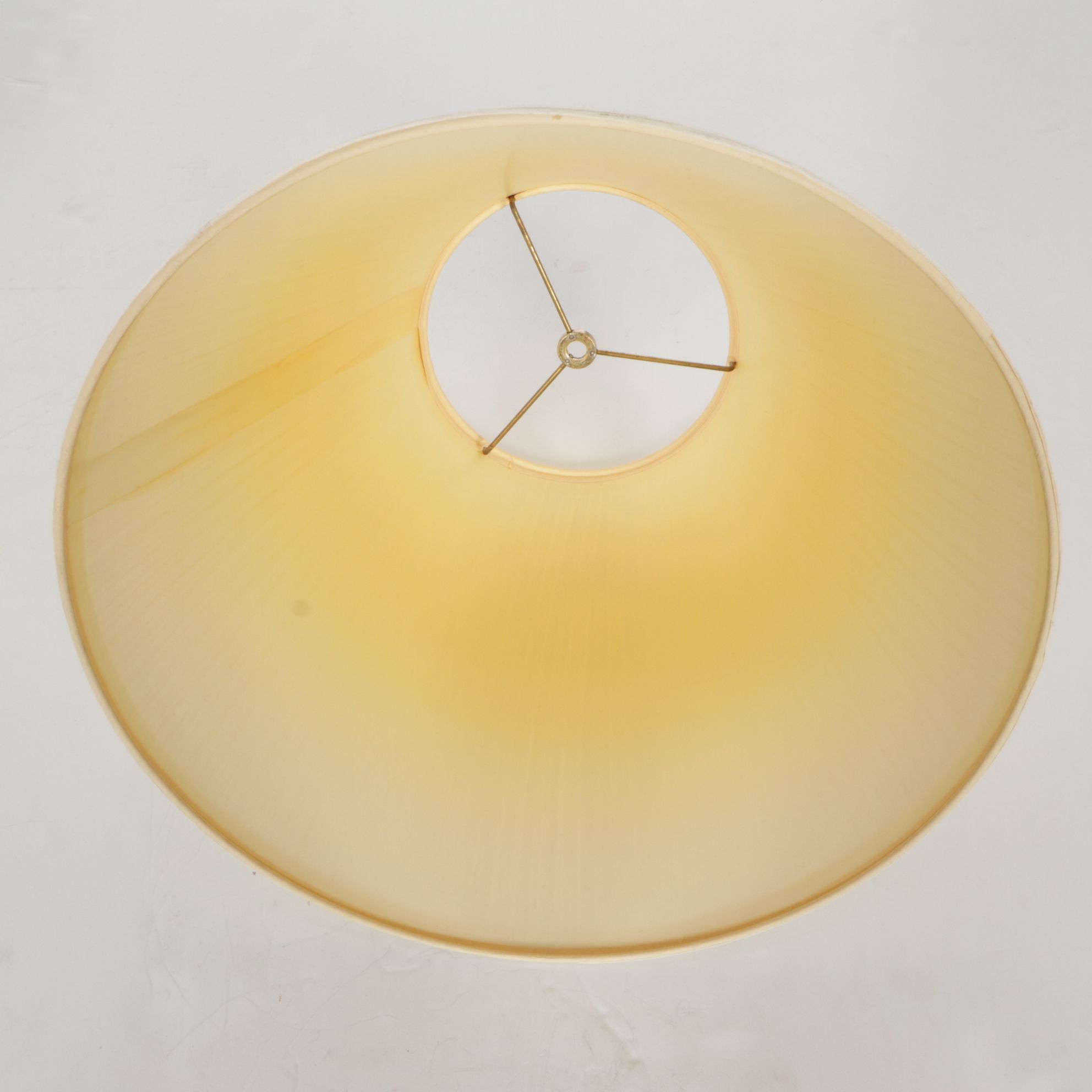 Milk Glass and Brass Table Lamp, Mid to Late 20th Century