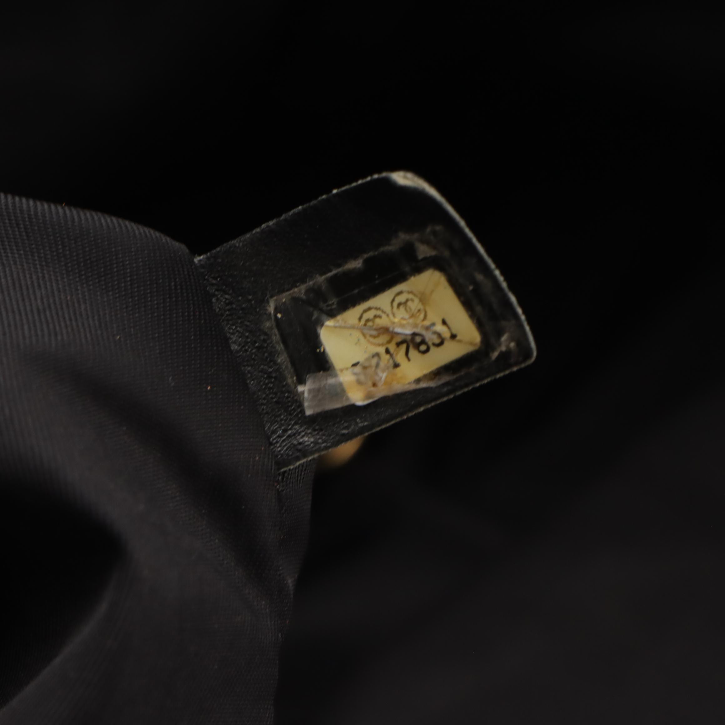 Chanel Travel Ligne Shoulder Tote in Black CC Nylon Jacquard with Leather Trim