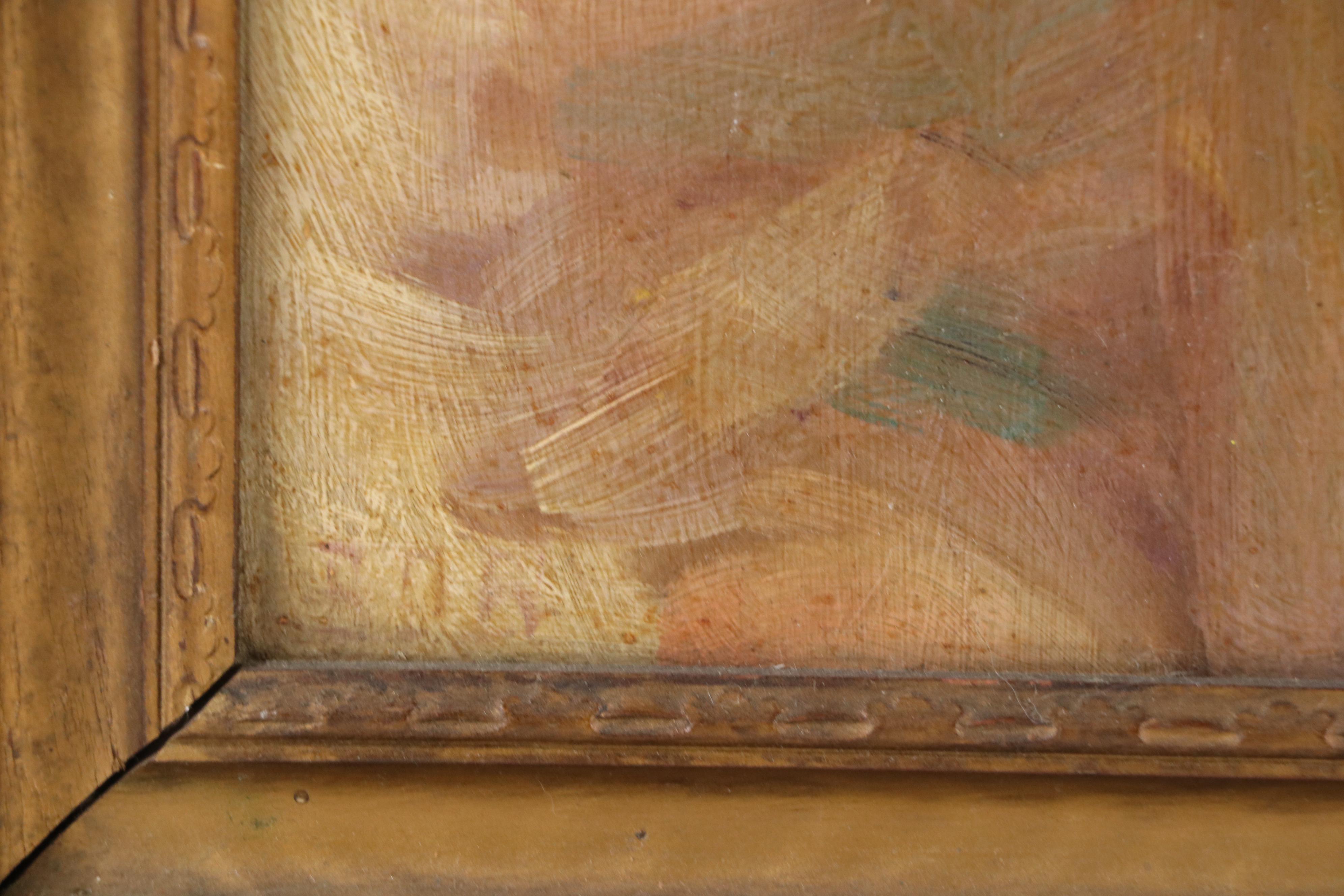 Portrait Oil Painting of Girl, Circa 1920