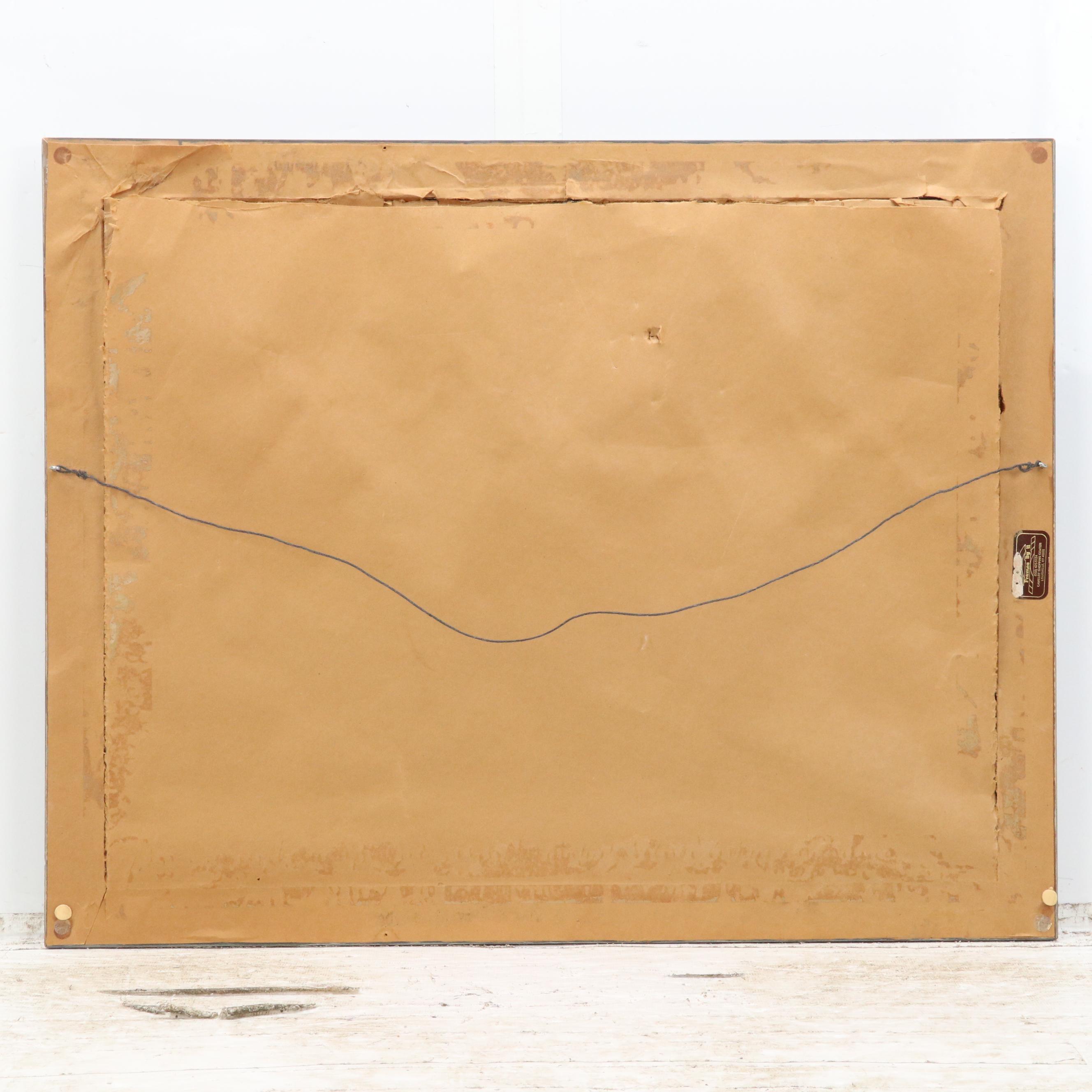 Modernist Mixed Media Painting of Reclining Figure