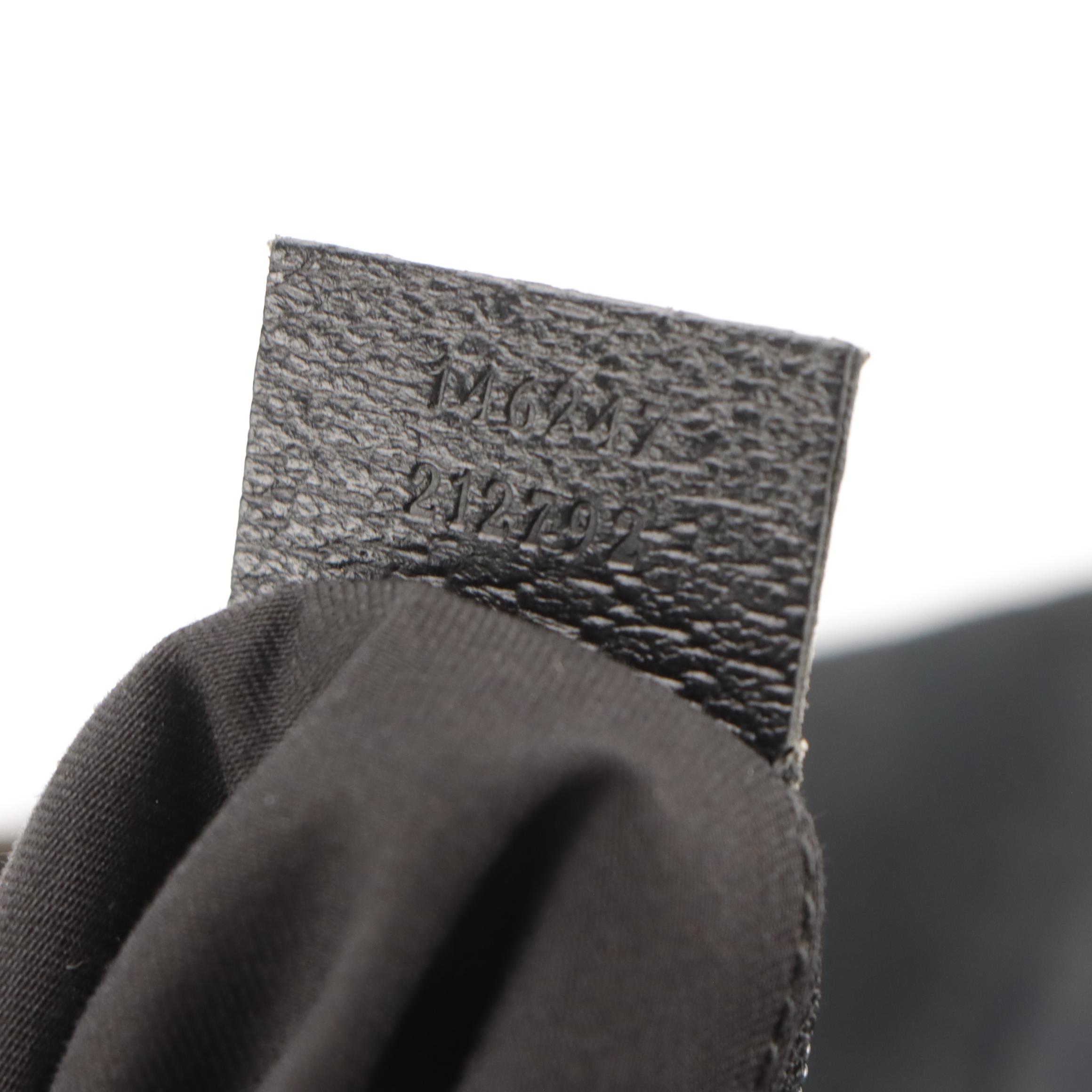 Gucci Abbey D-Ring Double Pocket Tote in Black GG Canvas and Leather Trim