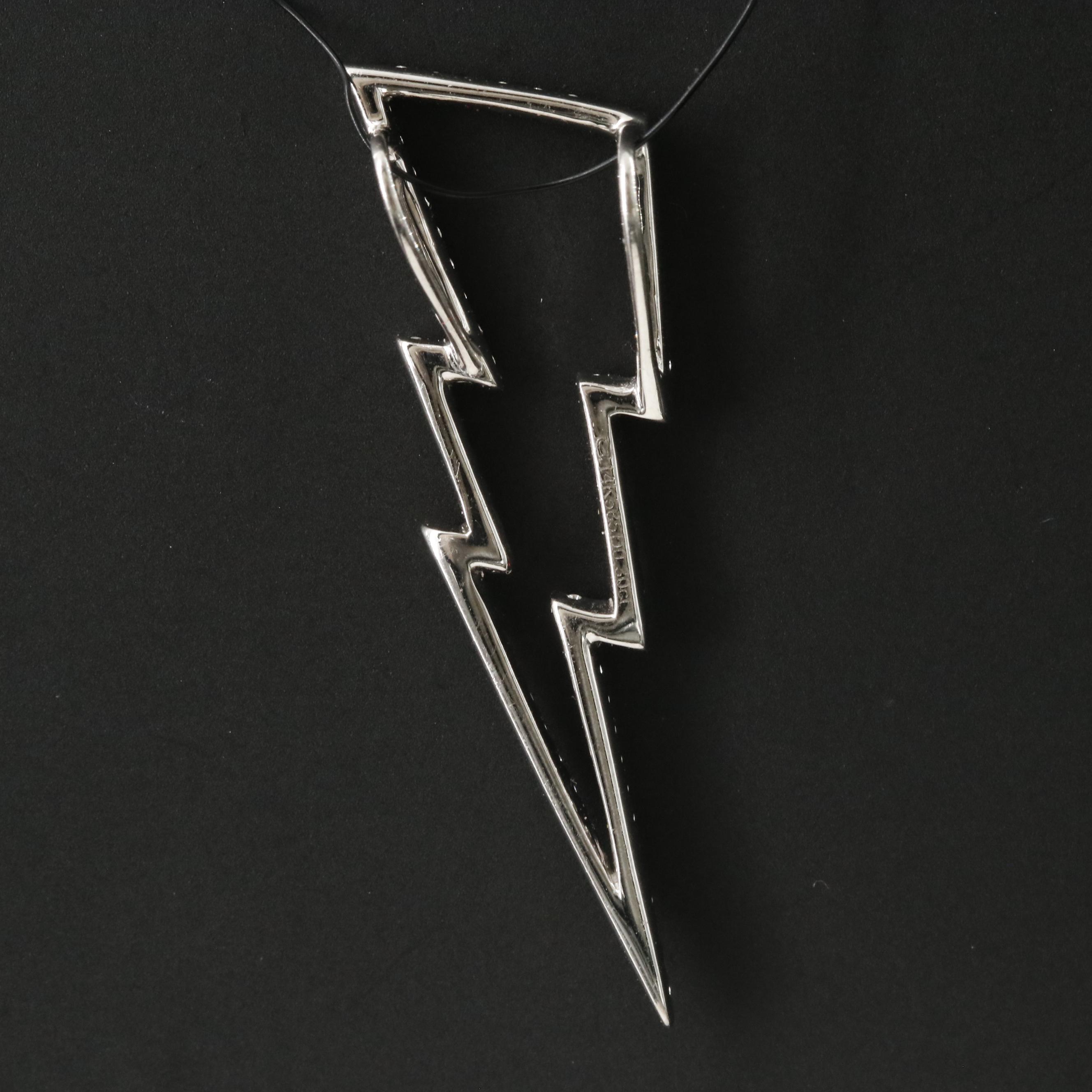 14K 0.30 CTW Diamond Lighting Bolt Pendant