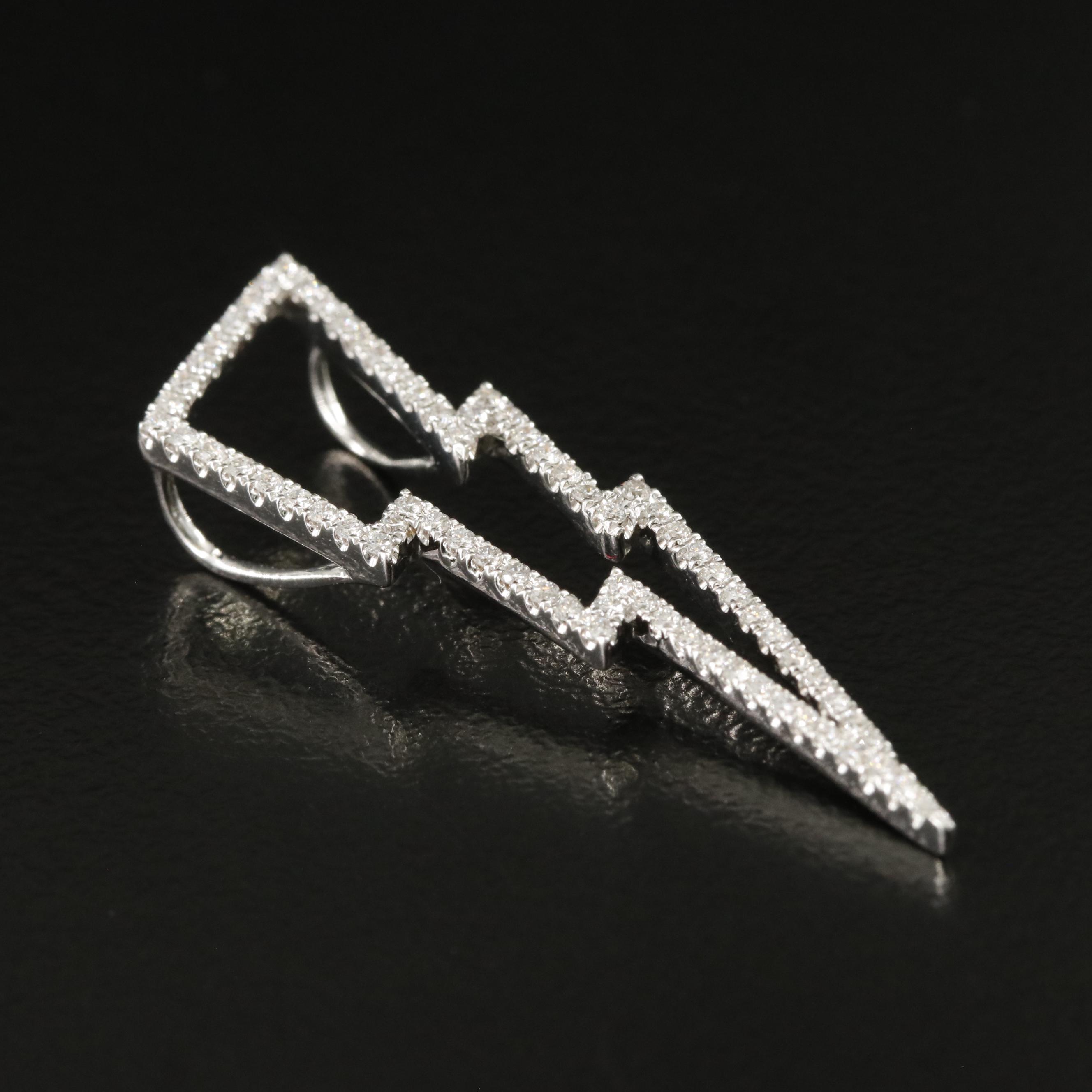 14K 0.30 CTW Diamond Lighting Bolt Pendant