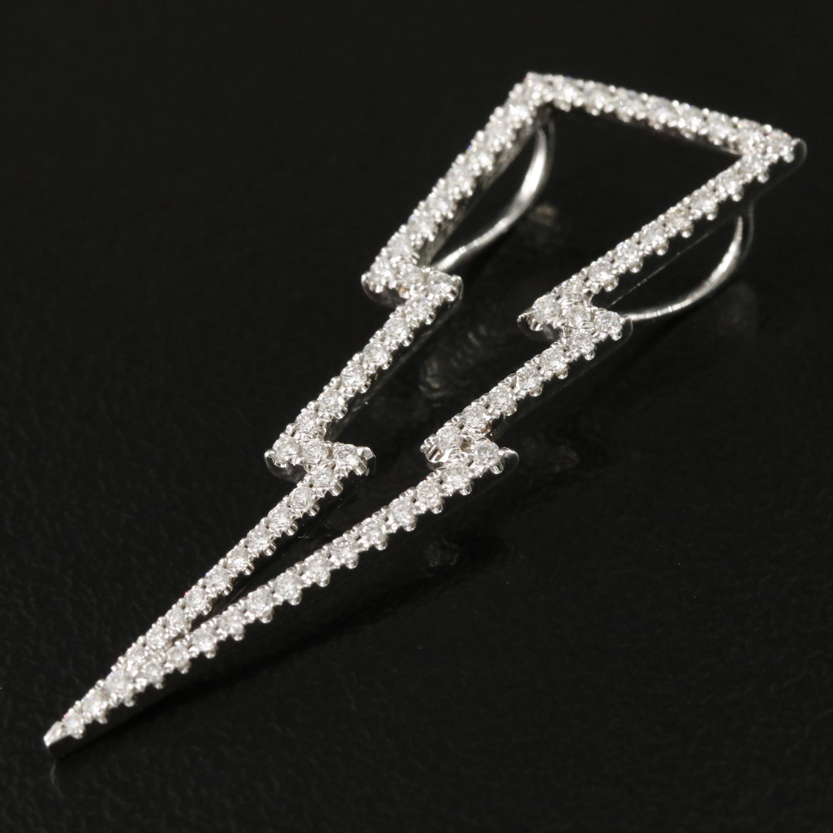 14K 0.30 CTW Diamond Lighting Bolt Pendant