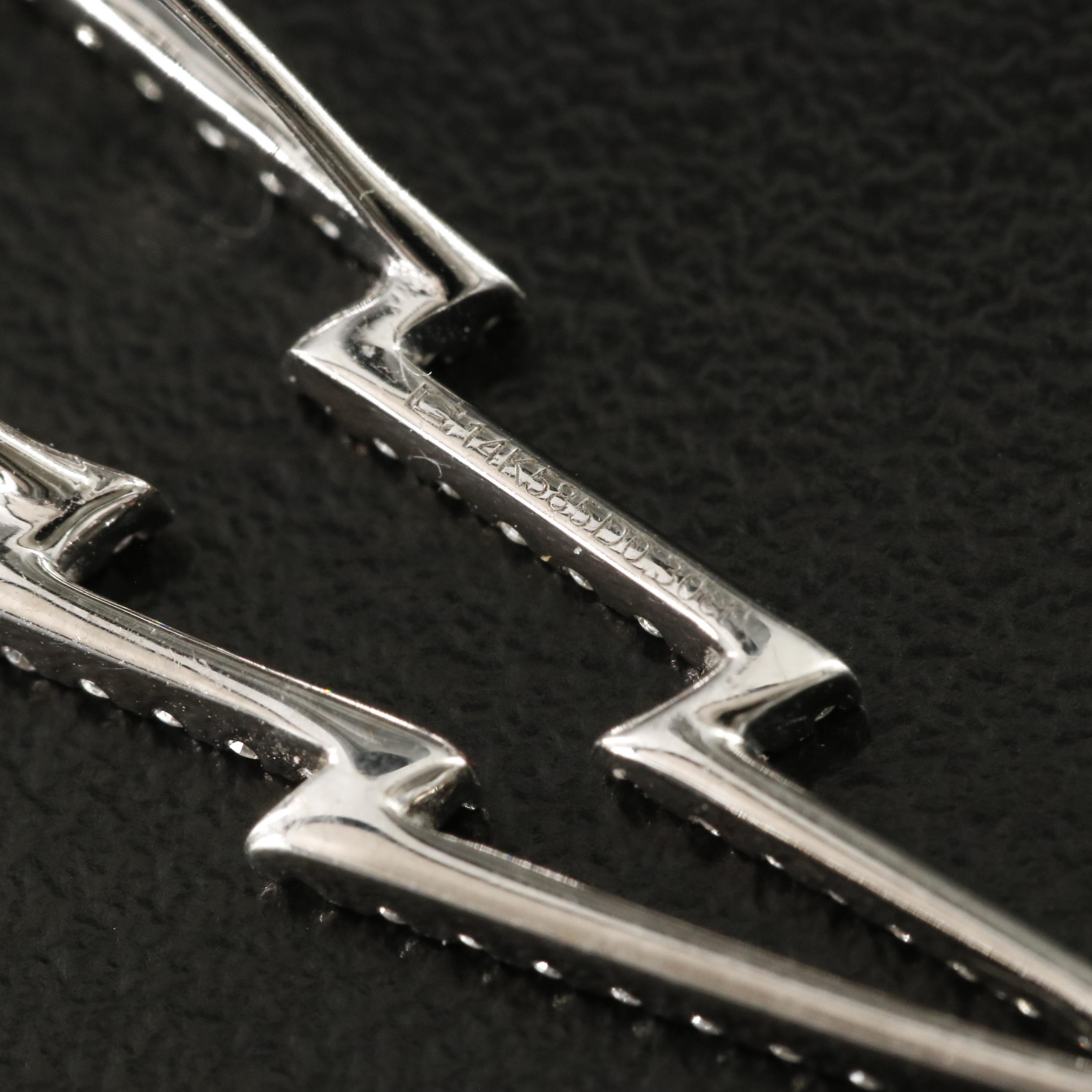 14K 0.30 CTW Diamond Lighting Bolt Pendant