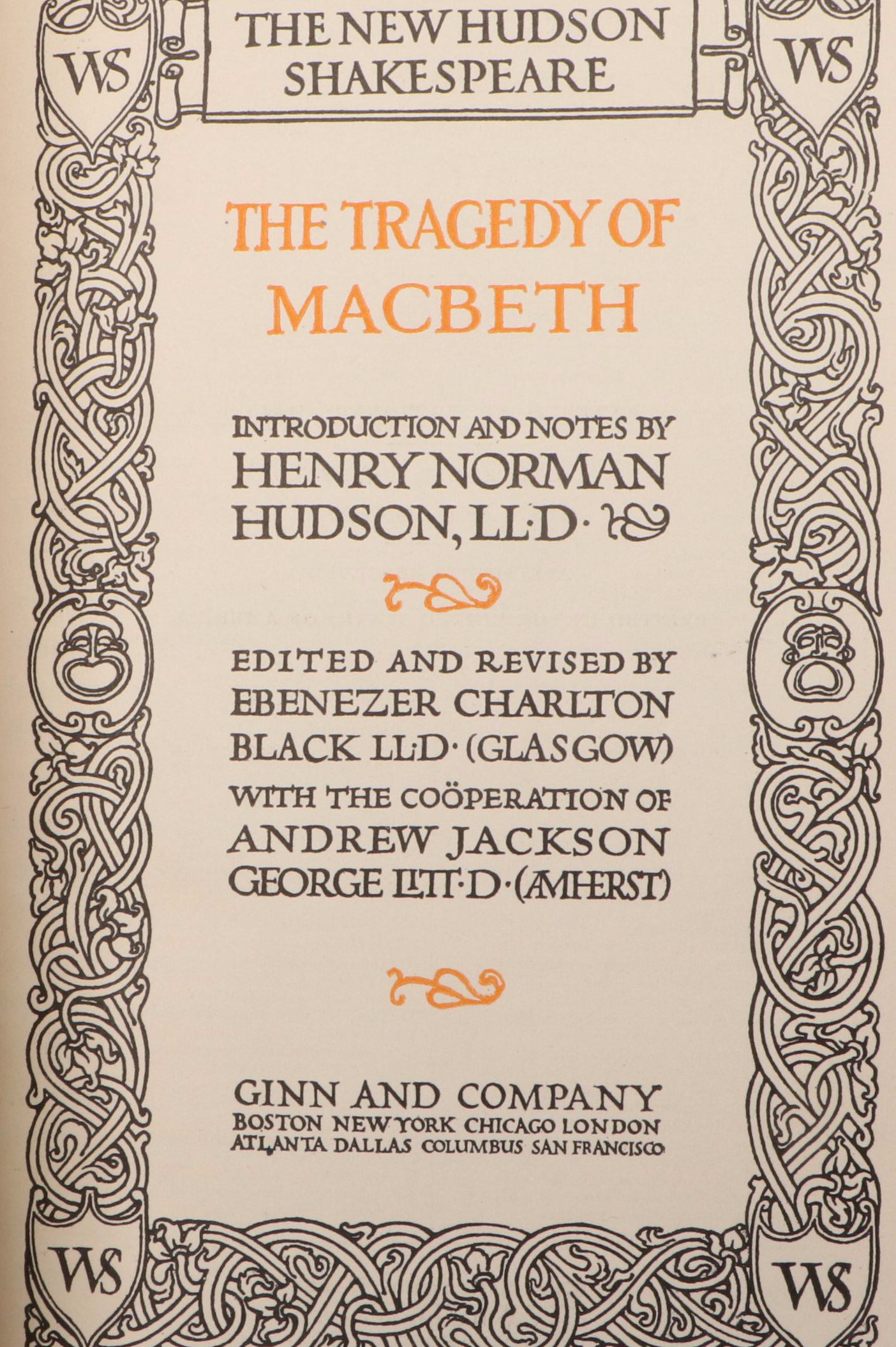 "The Tragedy of Macbeth" by Shakespeare with Other Classic Hardcover Books