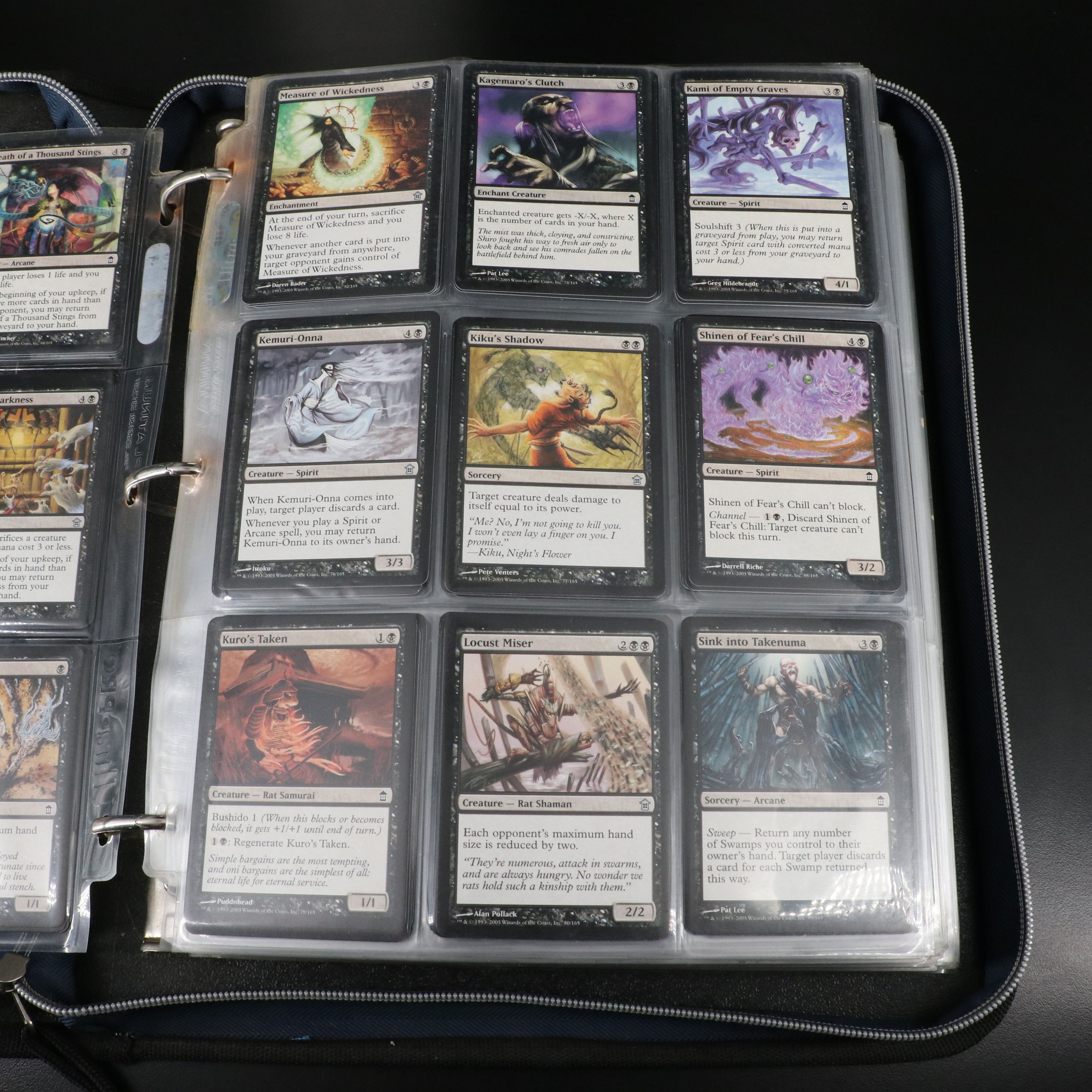 Magic: The Gathering Trading Cards From Kamigawa Block with Binder