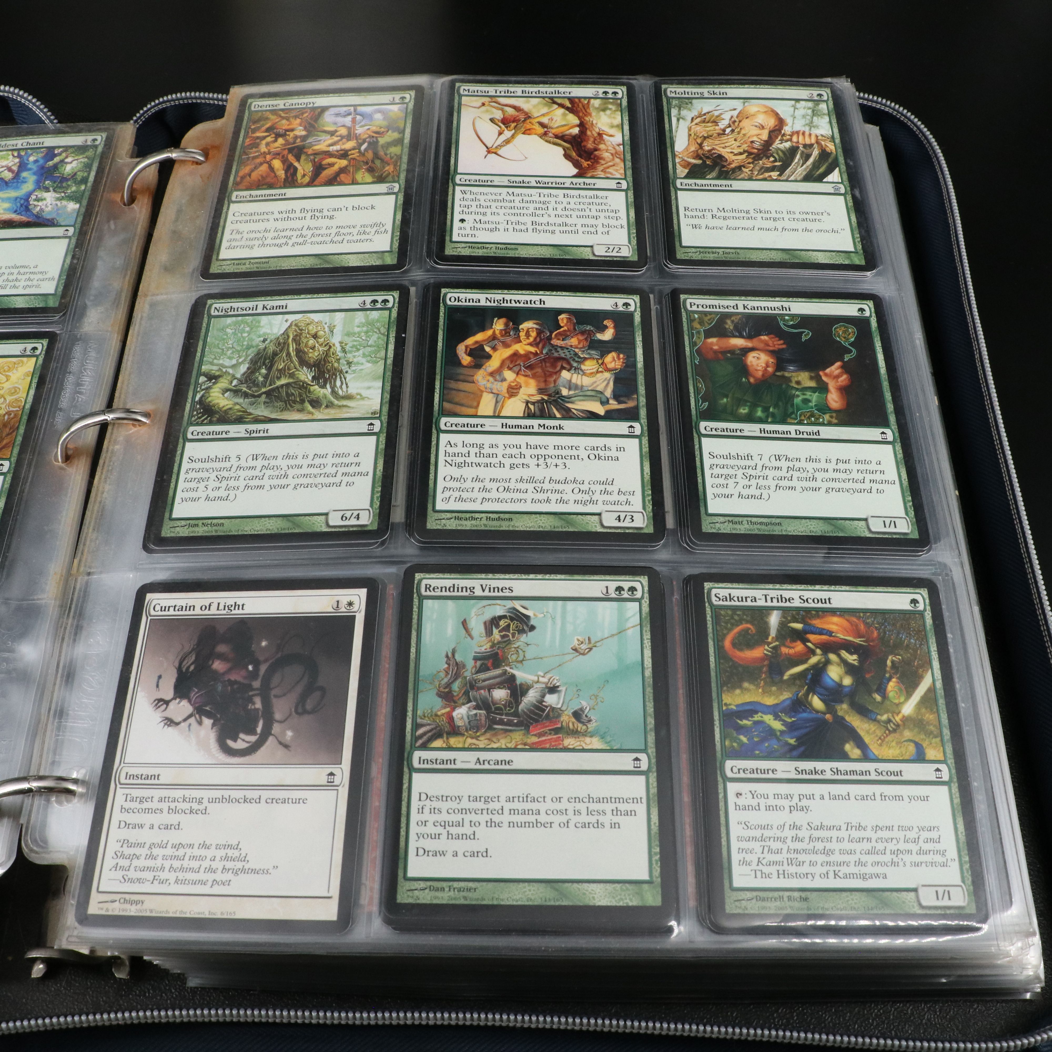 Magic: The Gathering Trading Cards From Kamigawa Block with Binder