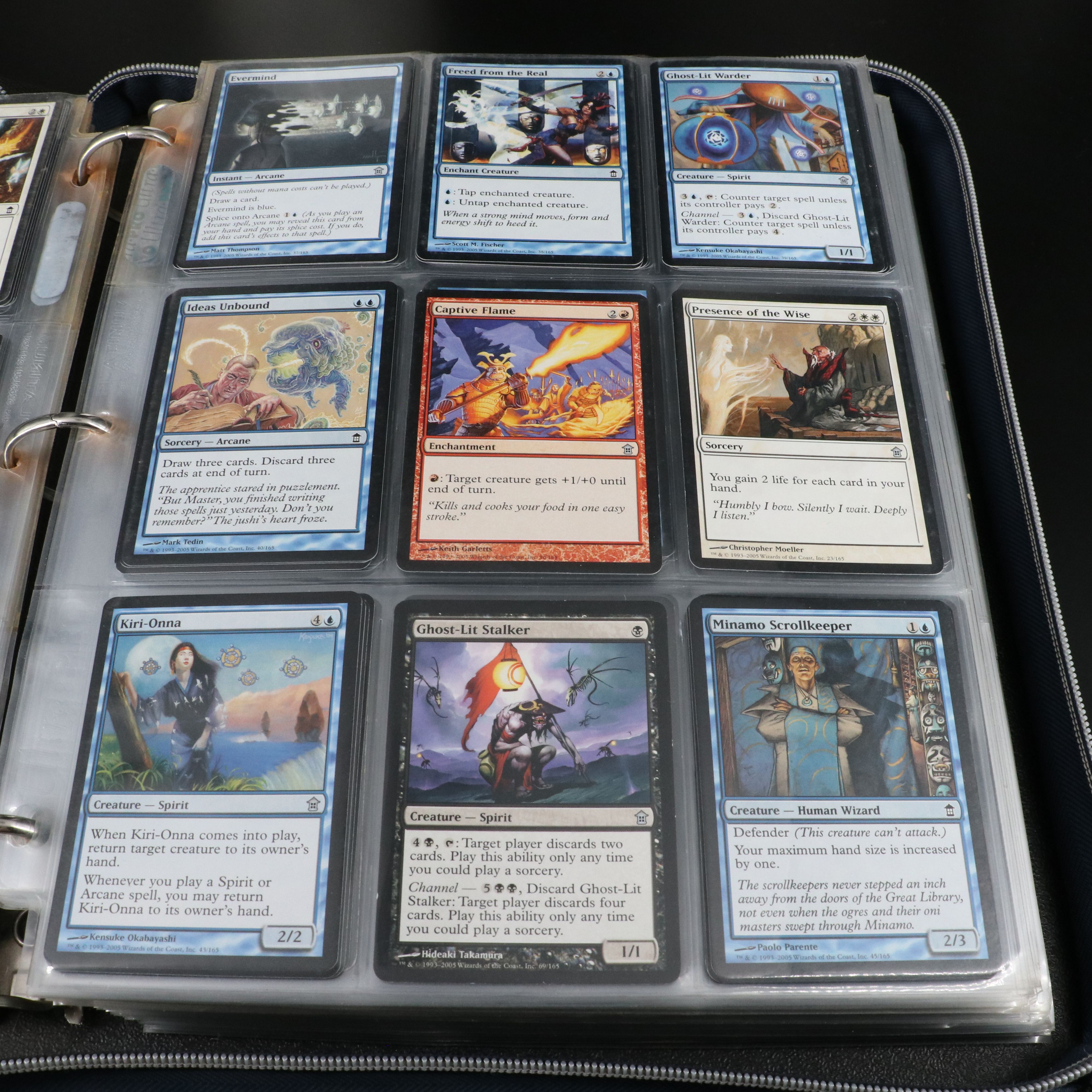 Magic: The Gathering Trading Cards From Kamigawa Block with Binder