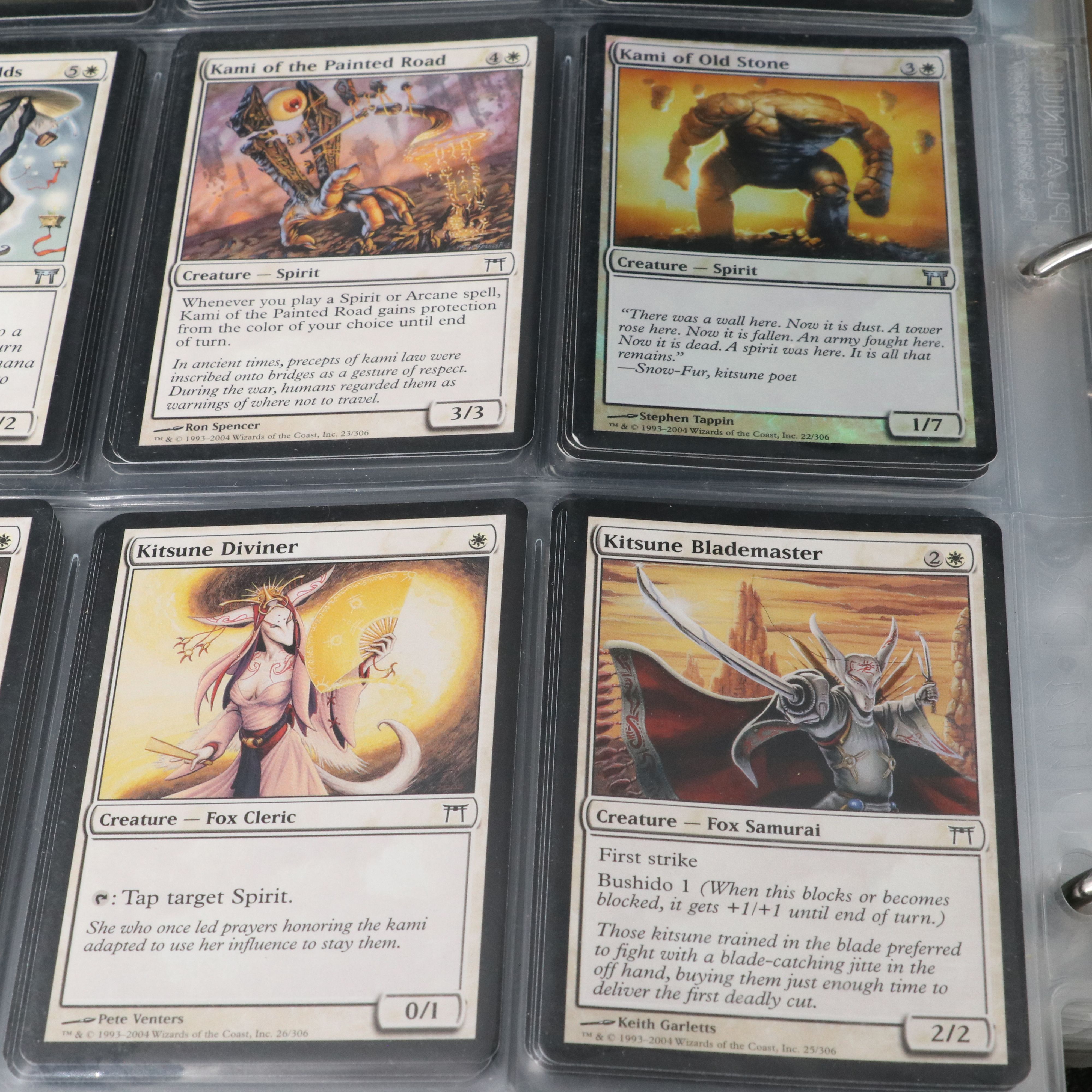 Magic: The Gathering Trading Cards From Kamigawa Block with Binder