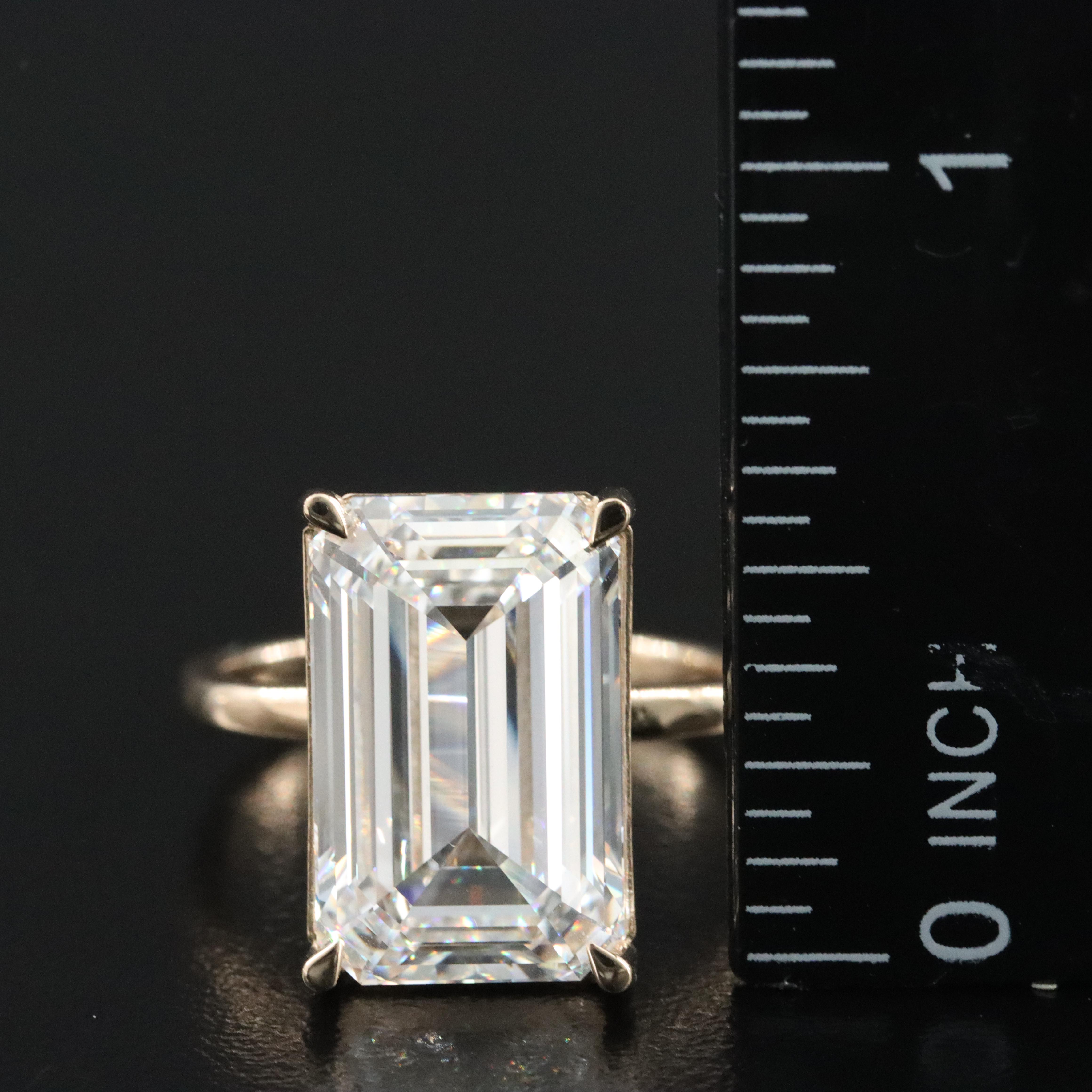 14K 9.09 CT Lab Grown Diamond Solitaire Ring with IGI Report