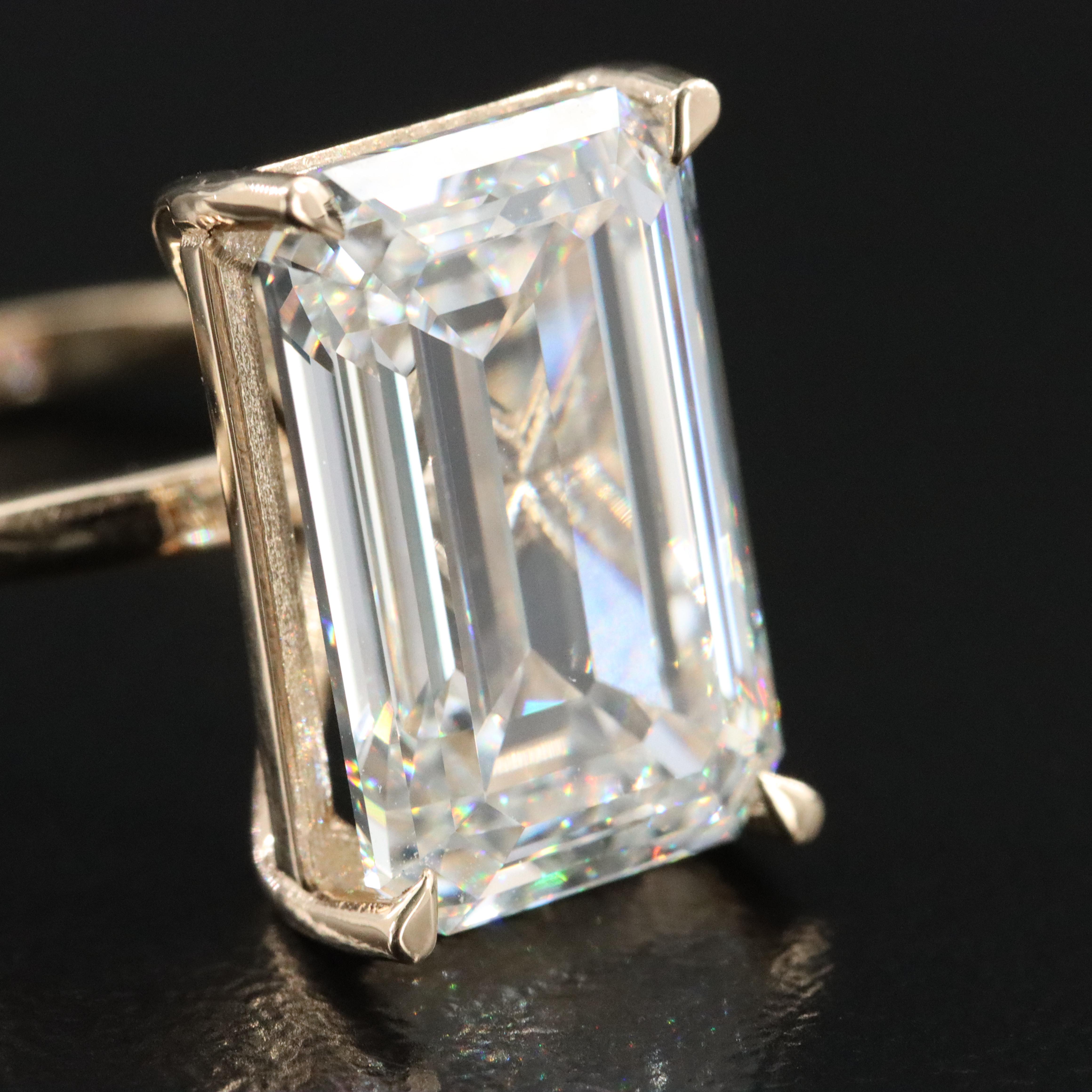 14K 9.09 CT Lab Grown Diamond Solitaire Ring with IGI Report