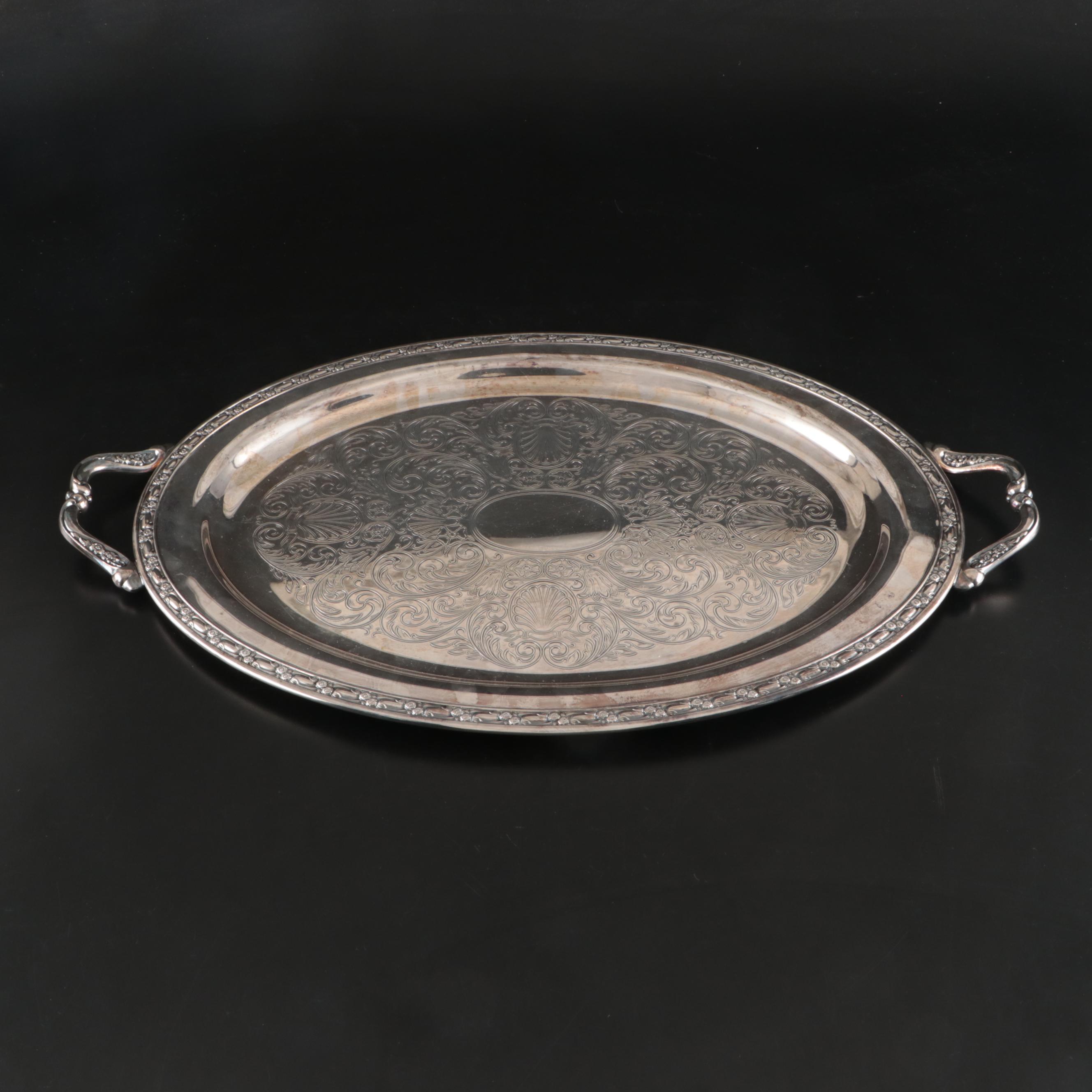 Oneida "Park Lane" Silver Plate Serving Set with Tray, 20th Century
