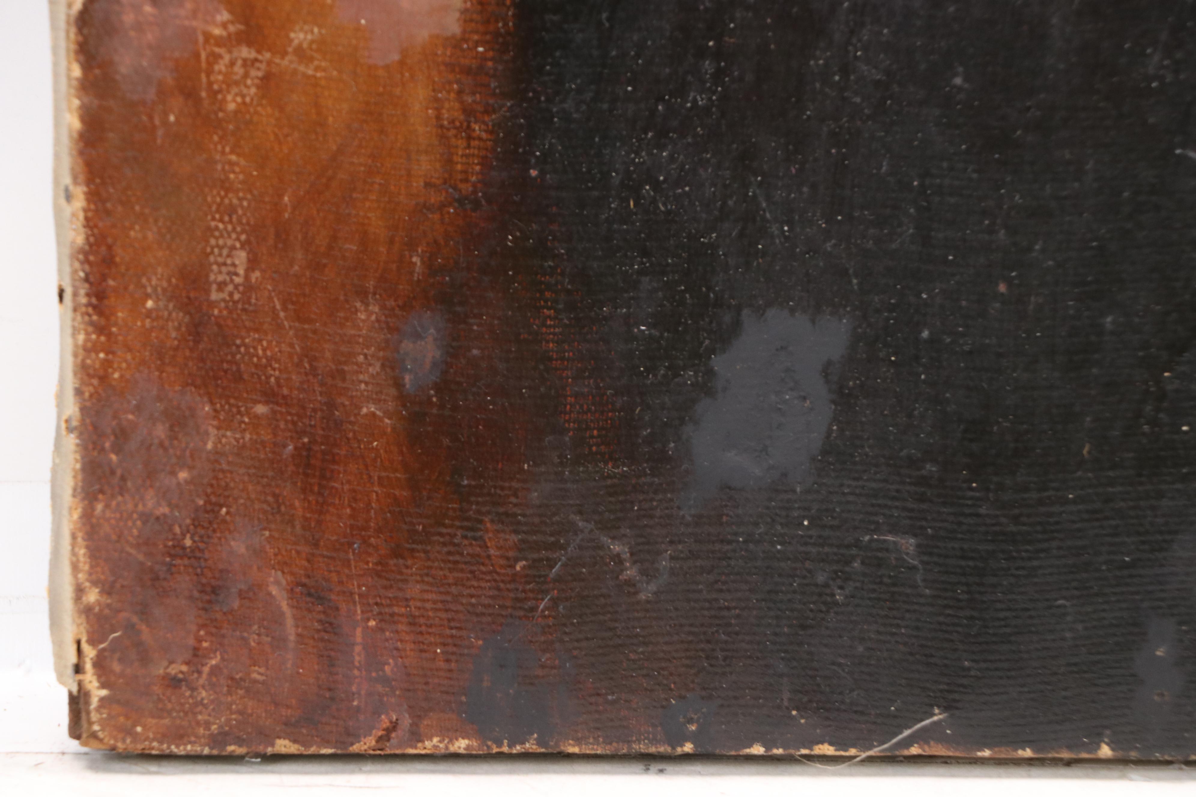 Antique Oil Portrait Painting of Girl, Circa 1900