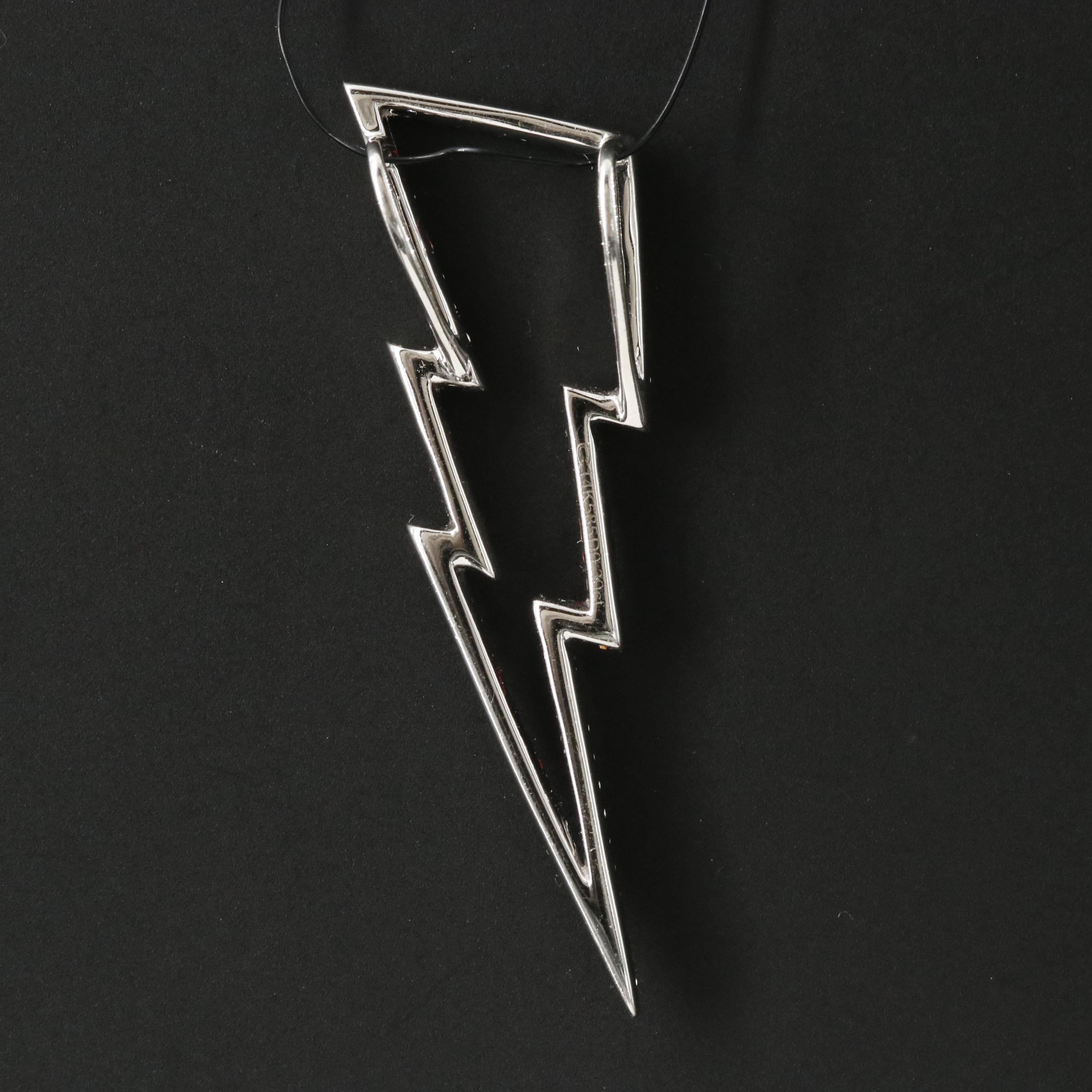 14K 0.30 CTW Diamond Lighting Bolt Pendant