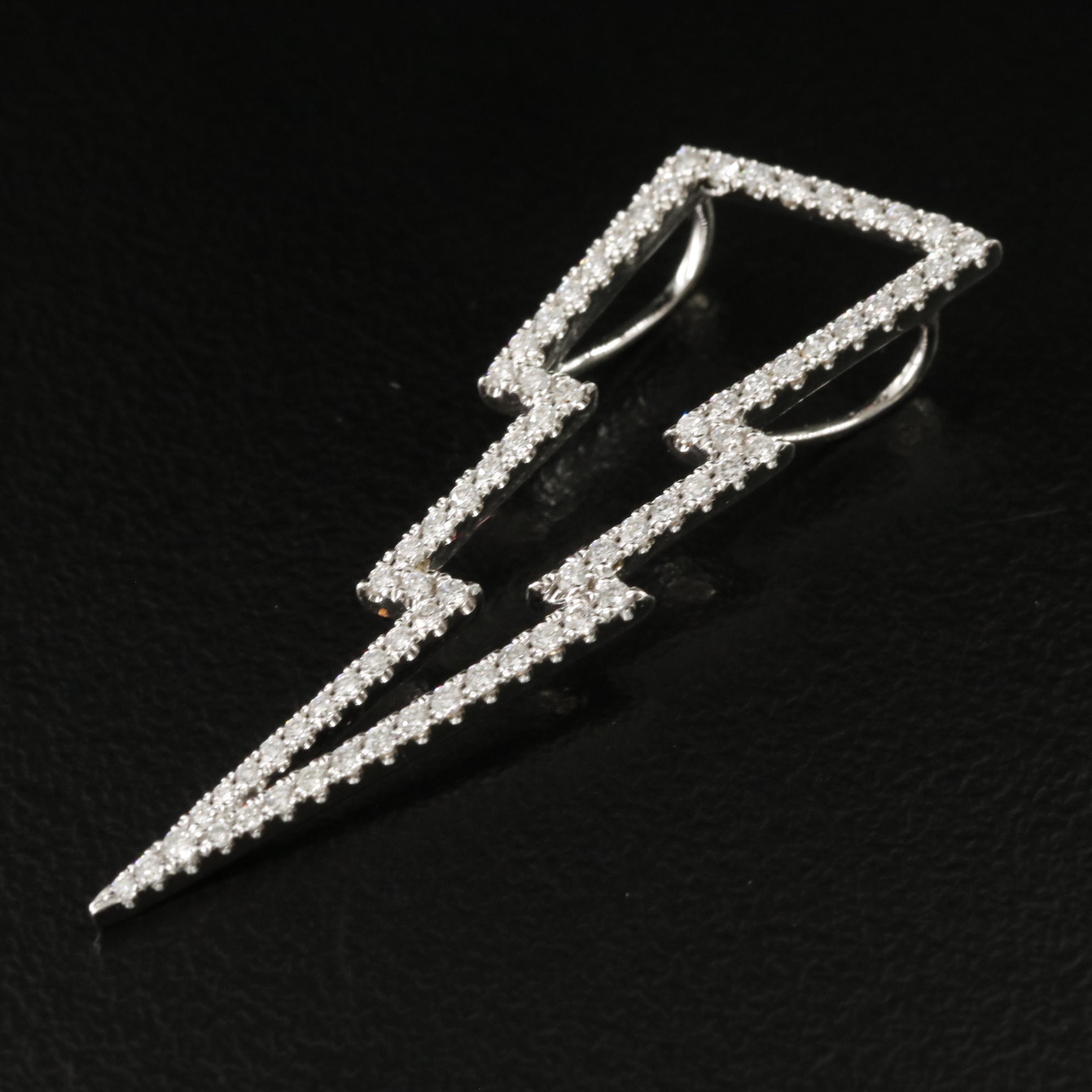 14K 0.30 CTW Diamond Lighting Bolt Pendant