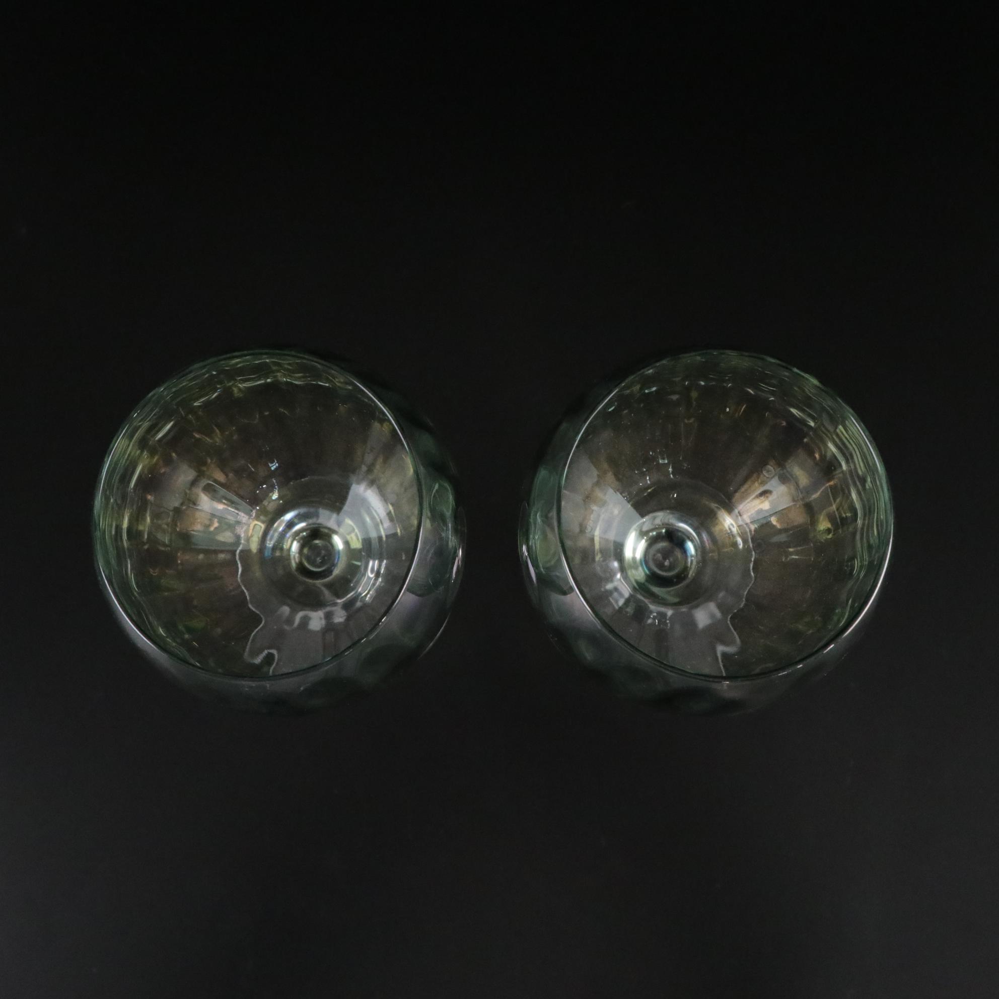 Cristal d'Arques-Durand "Diamante" Sherbet Glasses with Luminarc Wine Glasses