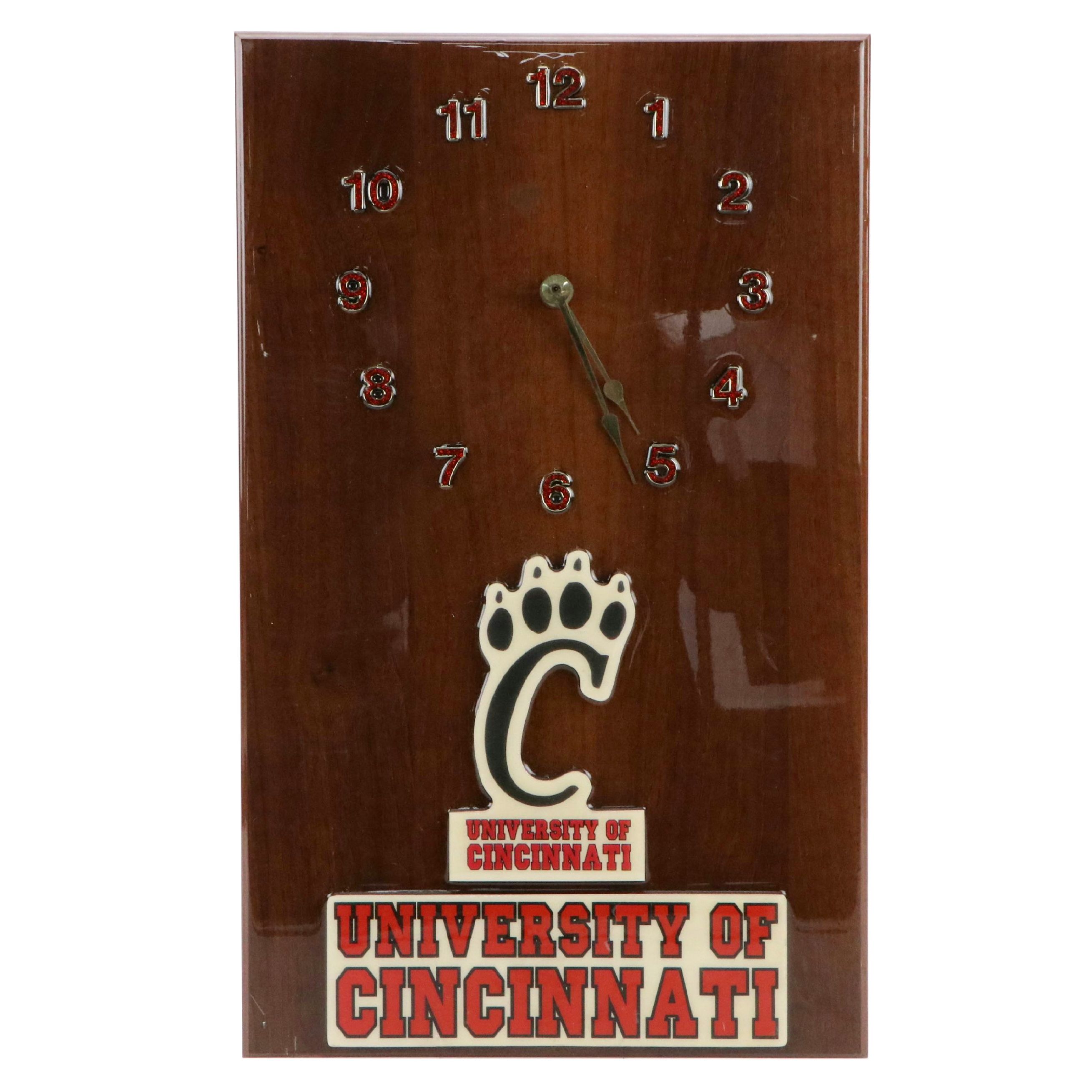 University of Cincinnati Wooden Wall Clock