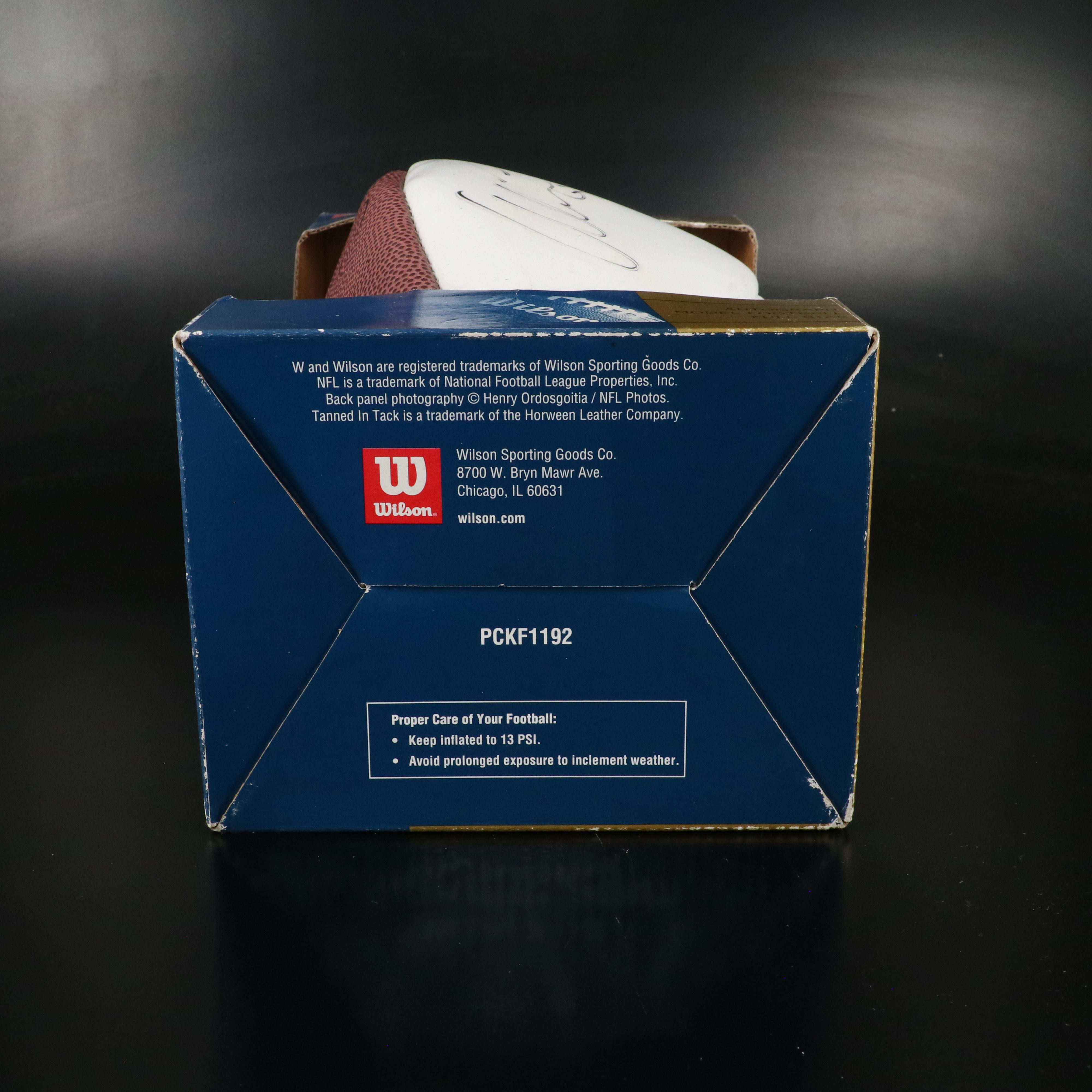 Alex Cappa Signed Wilson Football, Cincinnati Bengals